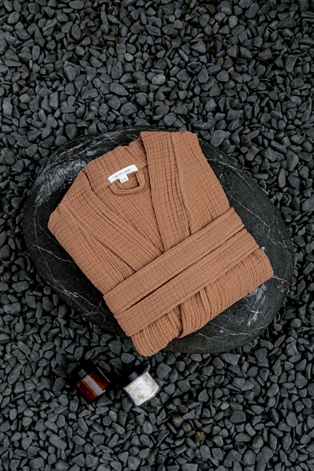 Cocoon 4 Kat Muslin Bornoz Karamel