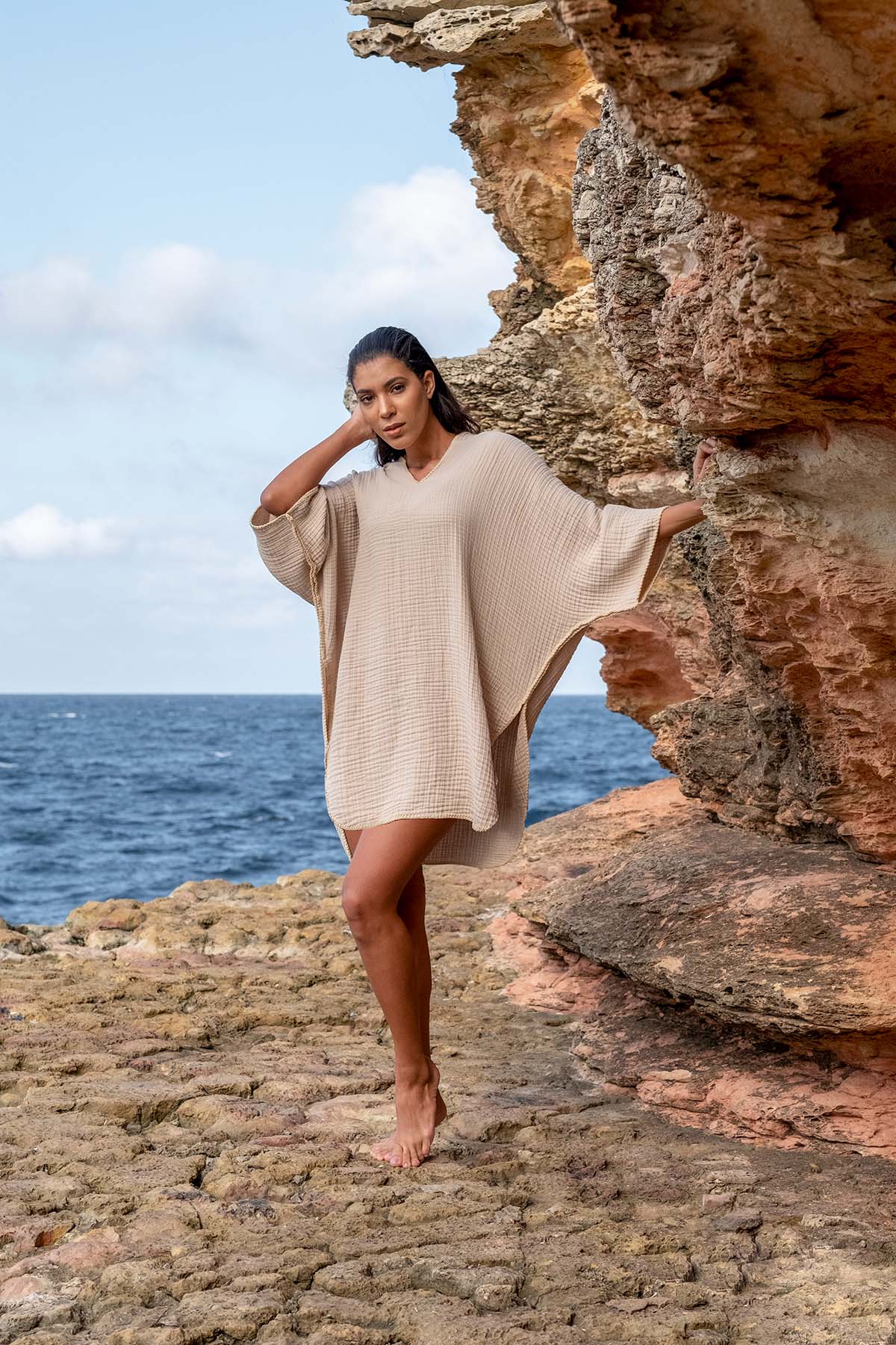 Cocoon Adult Poncho Beige