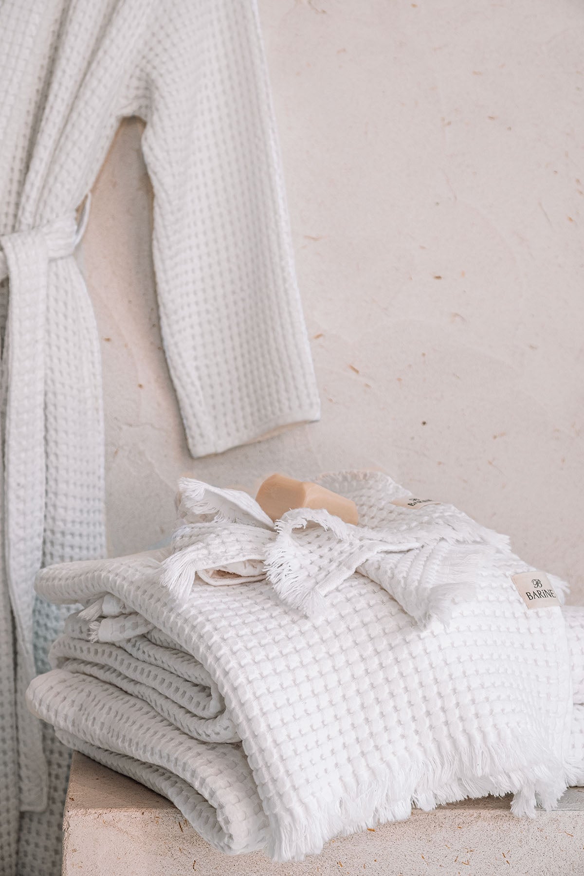 Eye Waffle Towel White