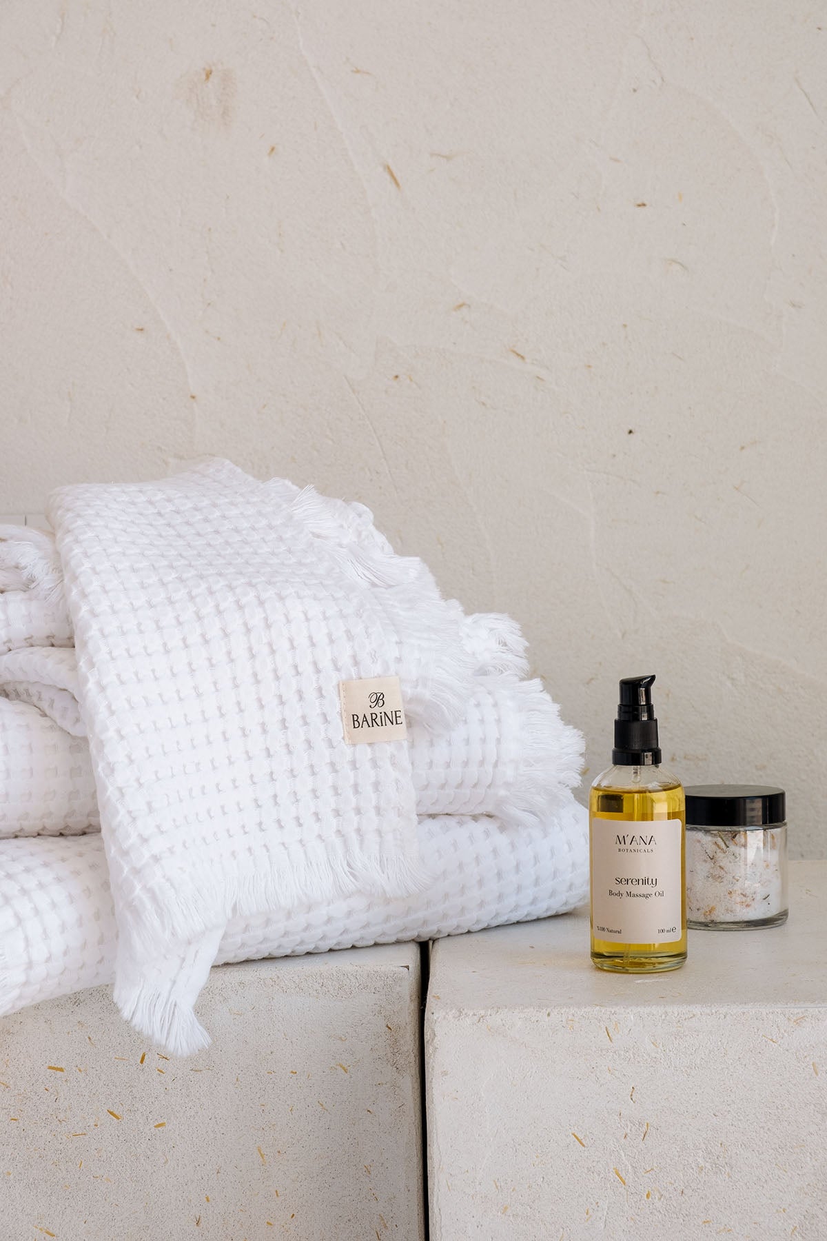 Eye Waffle Towel White