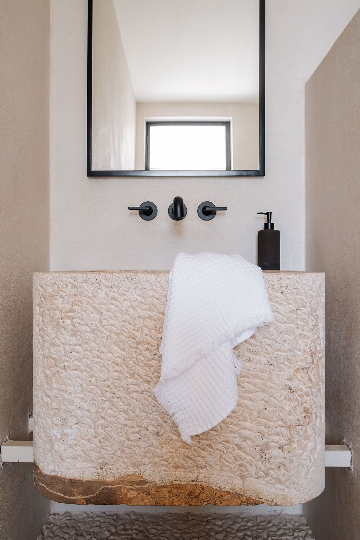 Eye Waffle Towel White