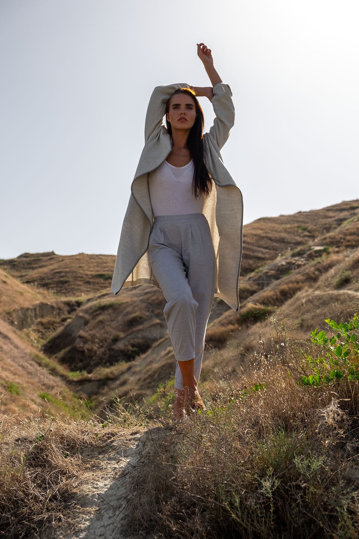 Flanel Pijama Altı Gri Melanj