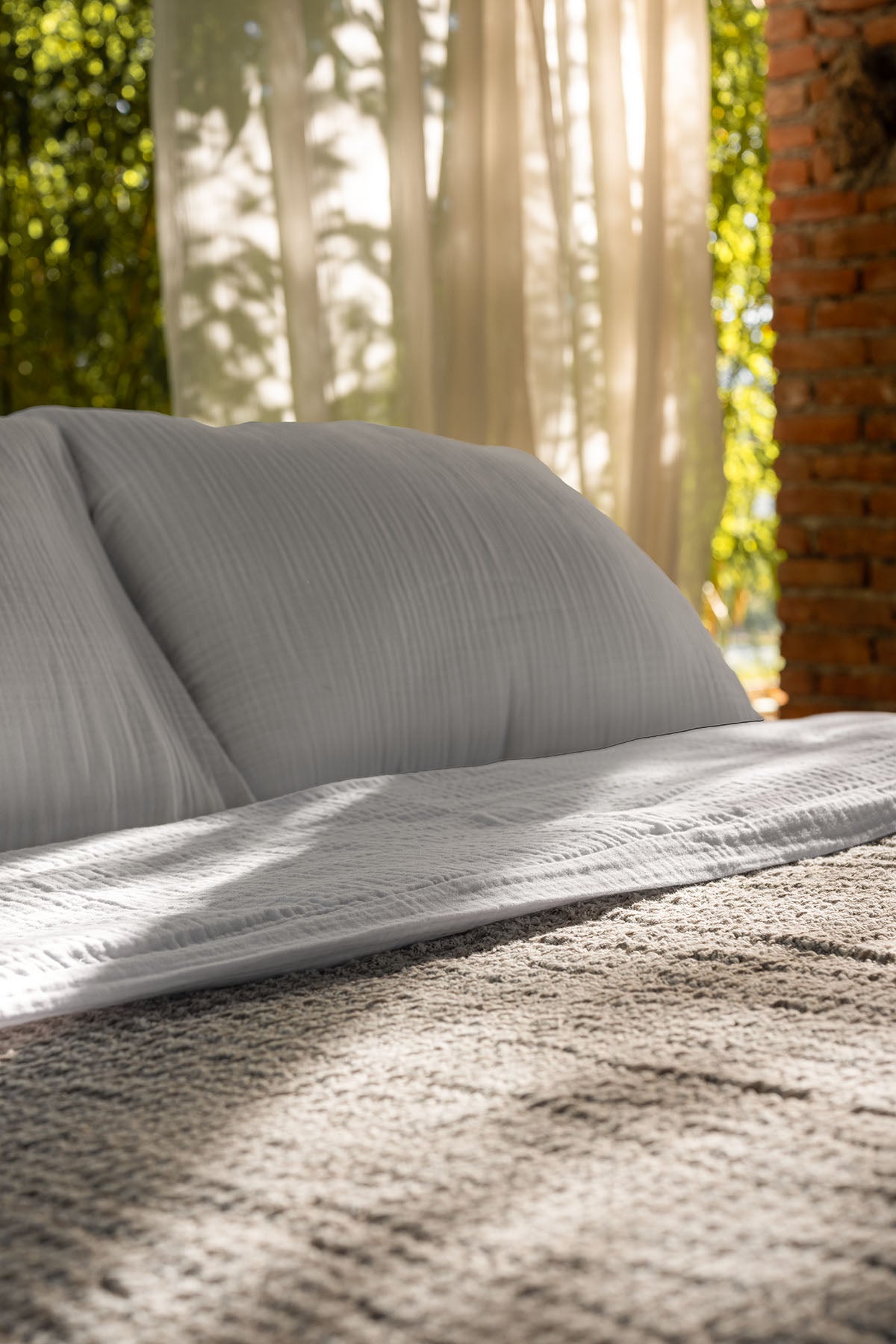 Flax Bedspread Natural