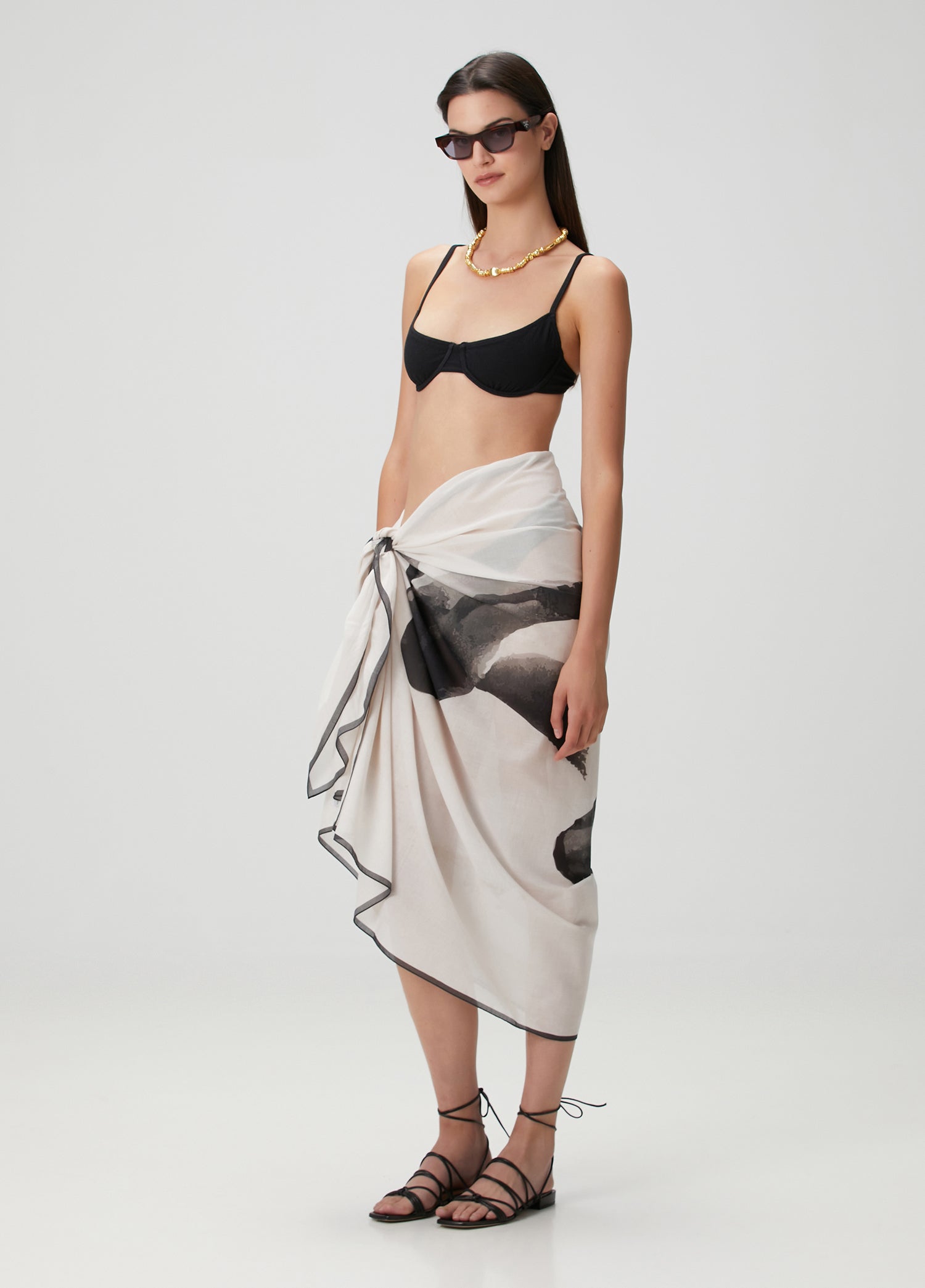 Koi Balığı Desenli Pamuk Pareo & Sarong