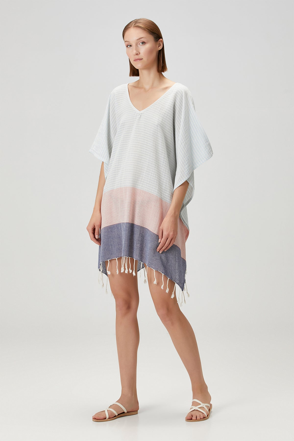 Abyss Pamuk Vual Kaftan Mavi