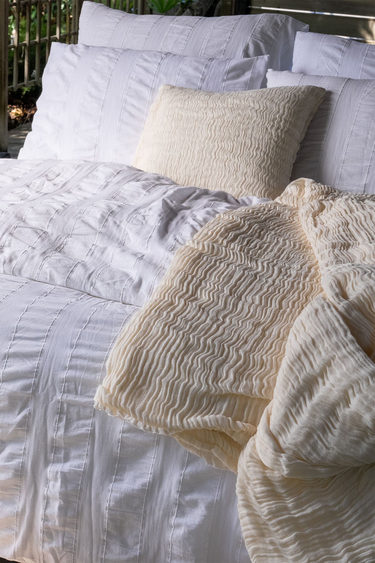 Agena Hemp Yatak Örtüsü Naturel