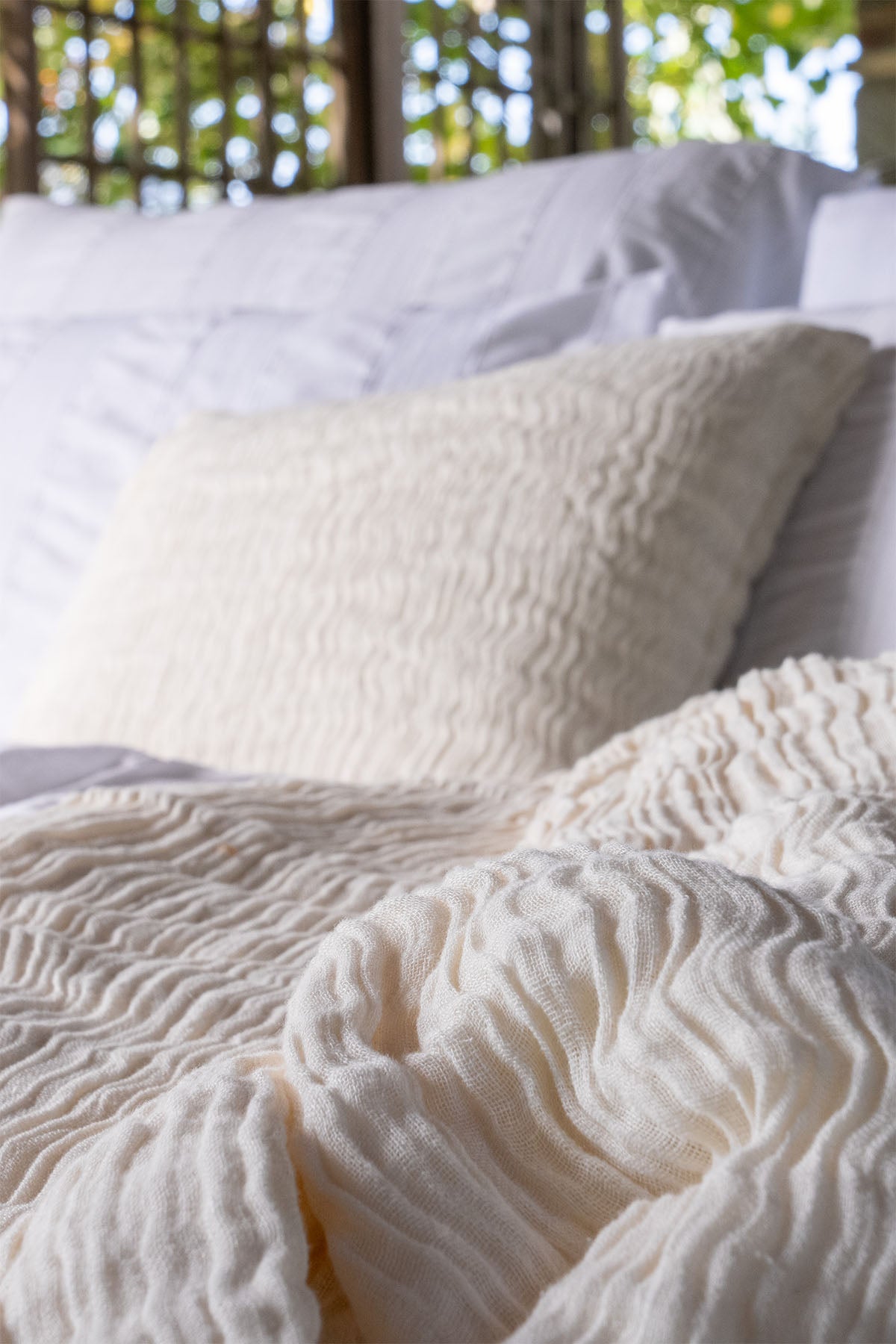 Agena Hemp Yatak Örtüsü Naturel