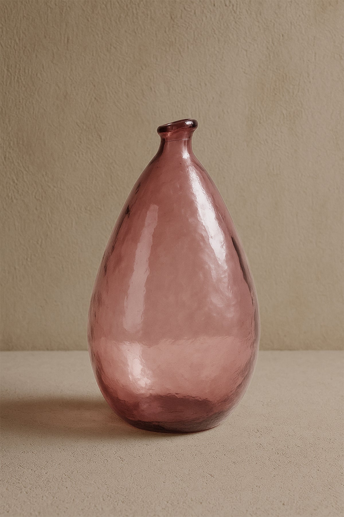Balon Şeklinde Cam Vazo 25x47 cm Pembe