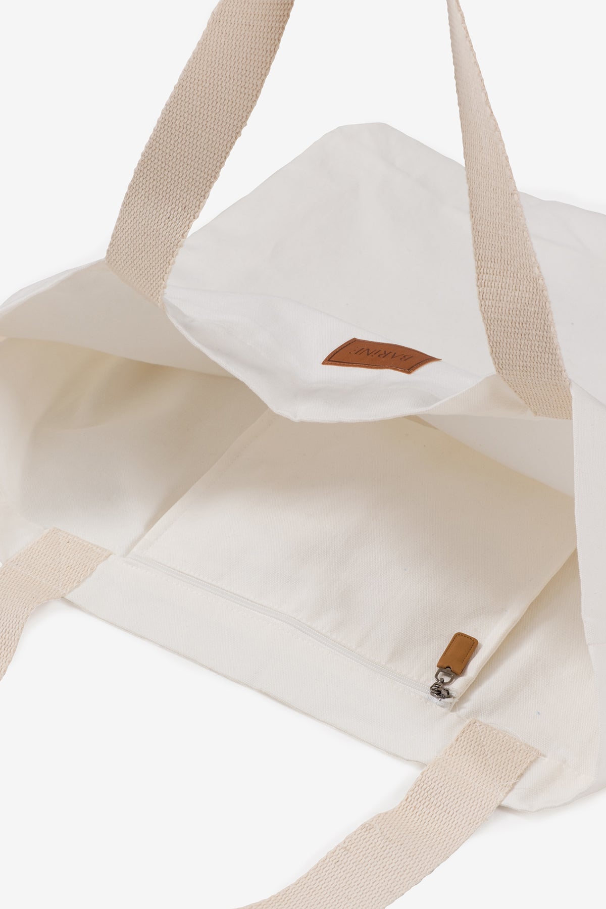 Barine Leather Labeled Tote Cloth Bag