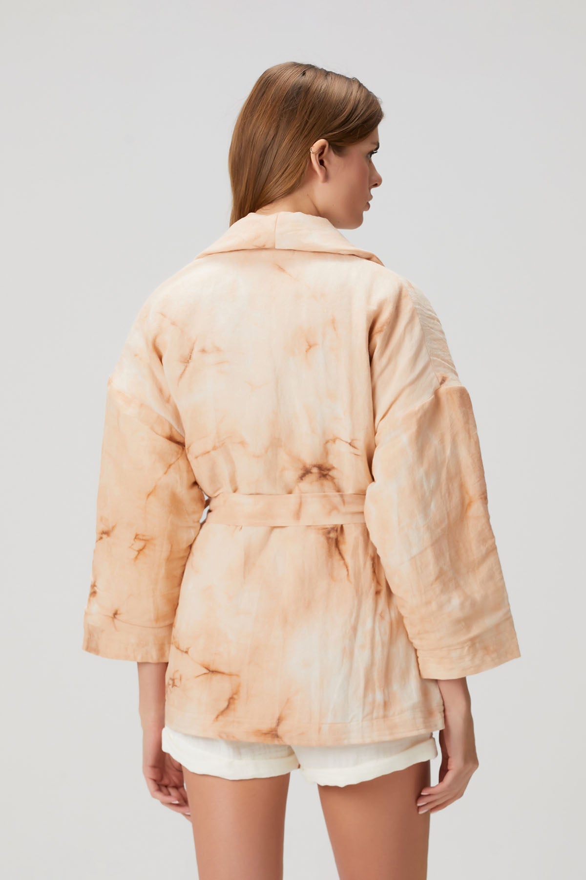 Batik Quilted Jacket Tea