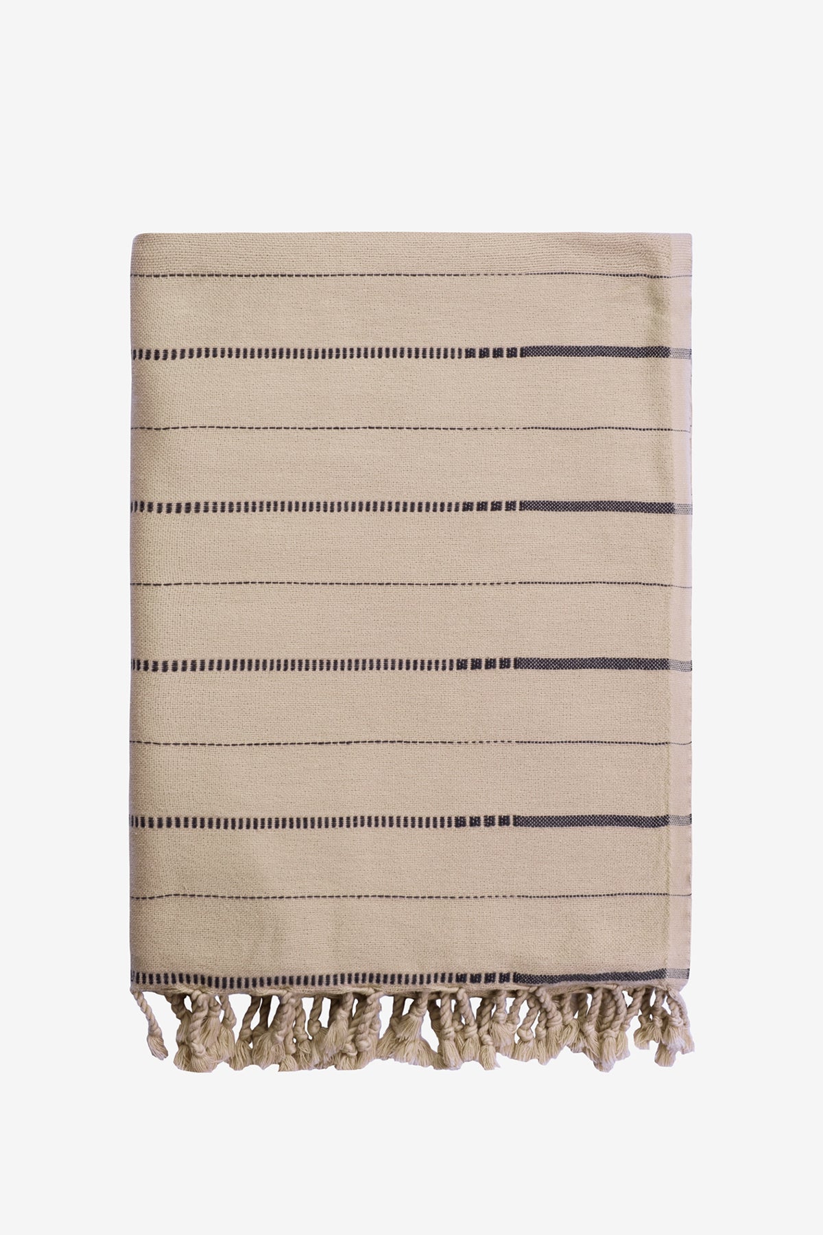 Boa Koltuk Şalı Bej-Siyah