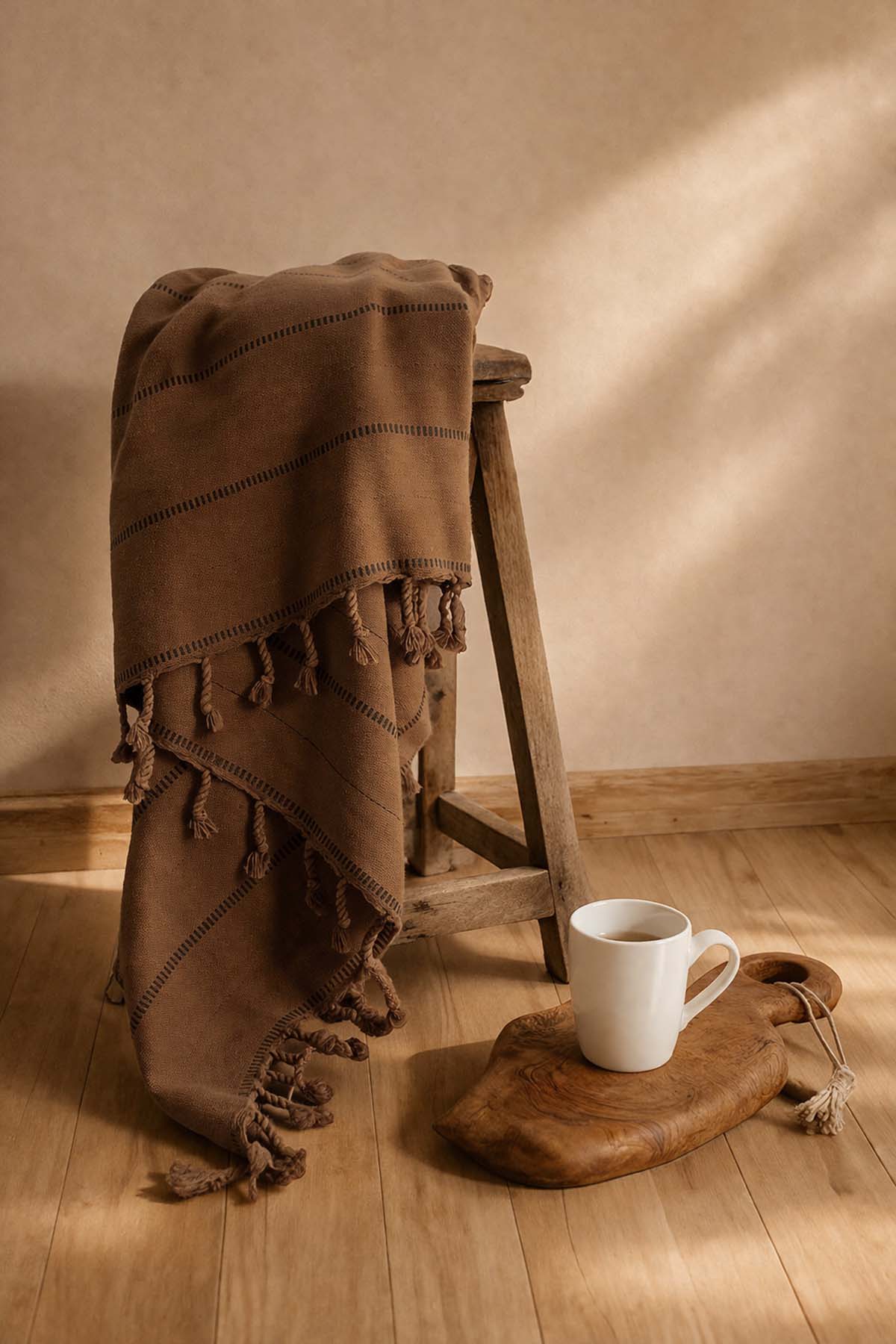 Boa Sofa Throw Rust-Black