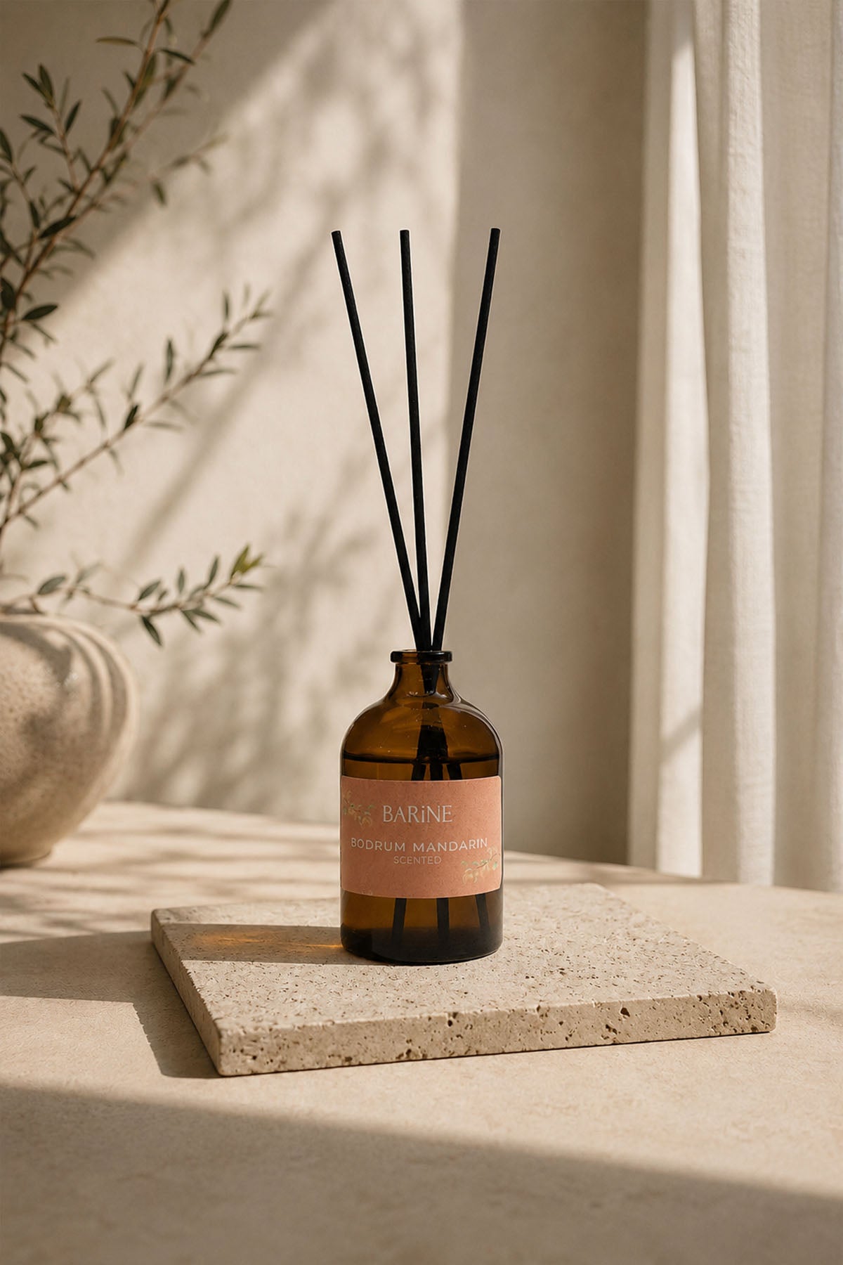 Bodrum Mandarin Kokulu Çubuklu Oda Kokusu 100 ml - Doğal Esanslı