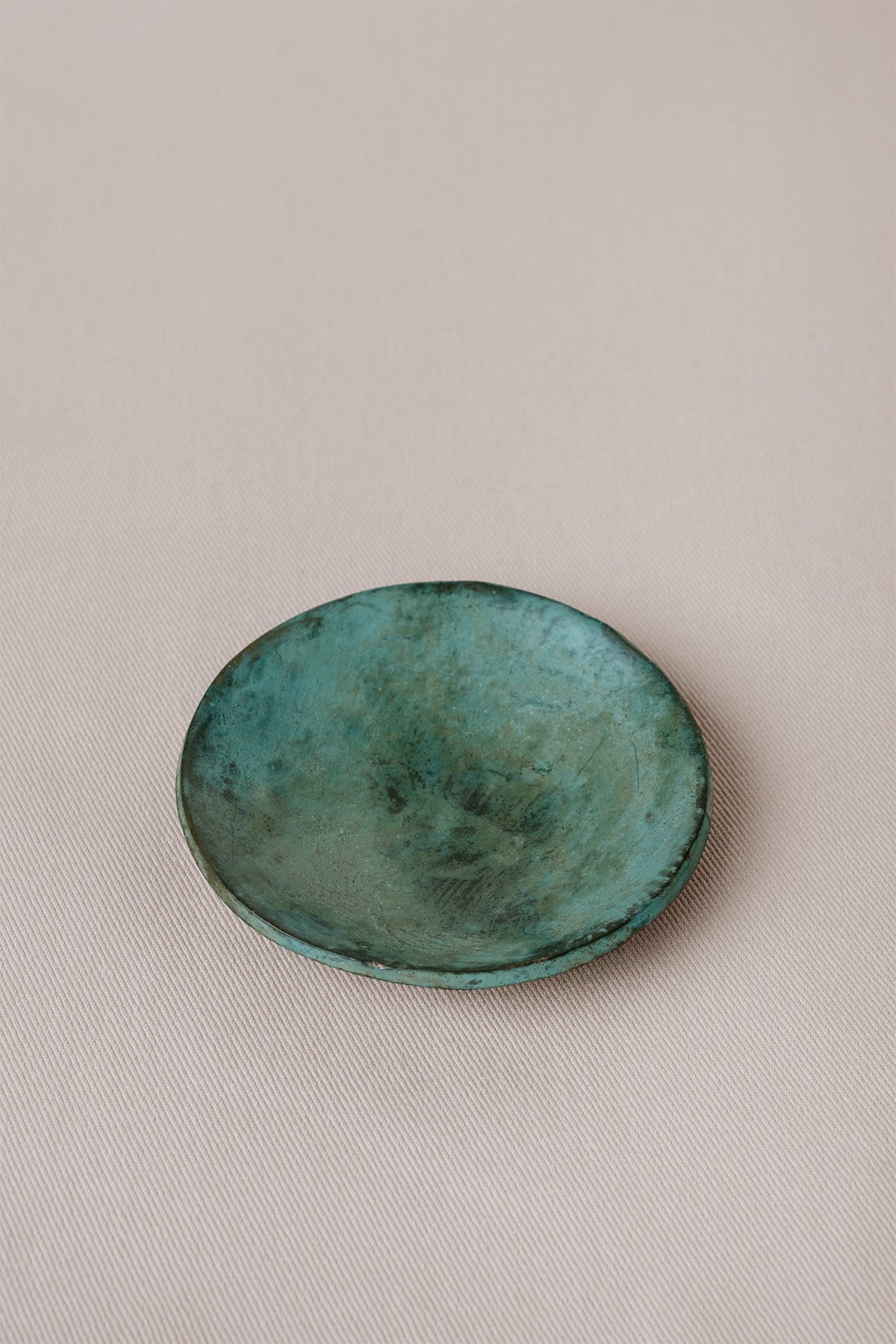 Pirinç Dekoratif Tabak, Takı Organizeri Yeşil 7 cm