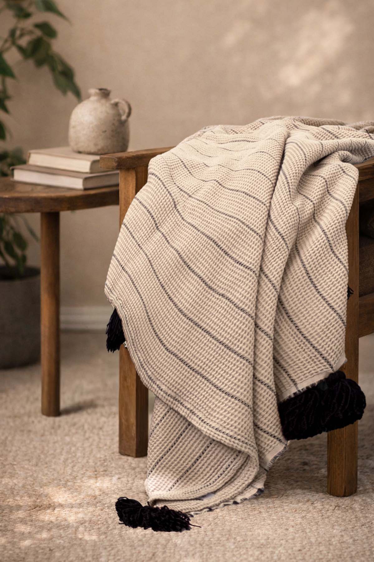 Frankincense Sofa Shawl Beige