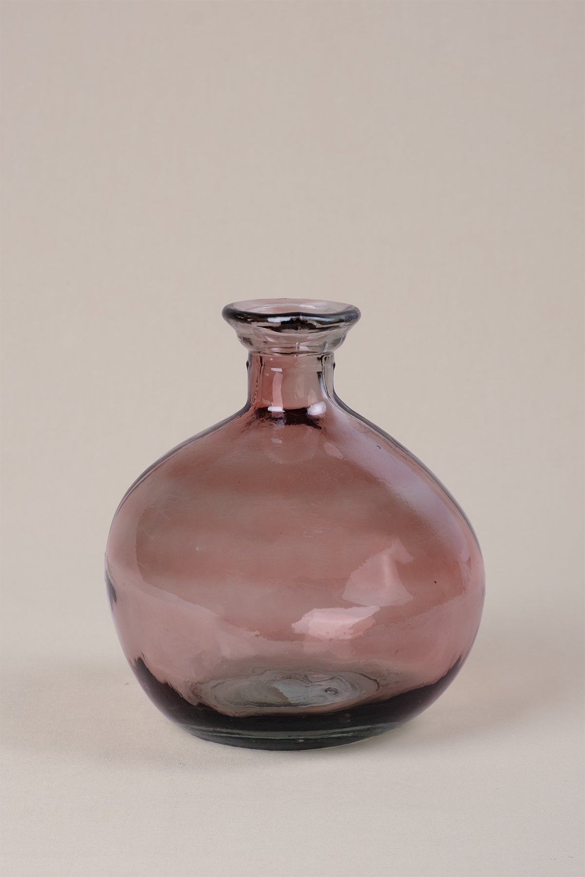 Cairo Cam Vazo 18 cm Pembe