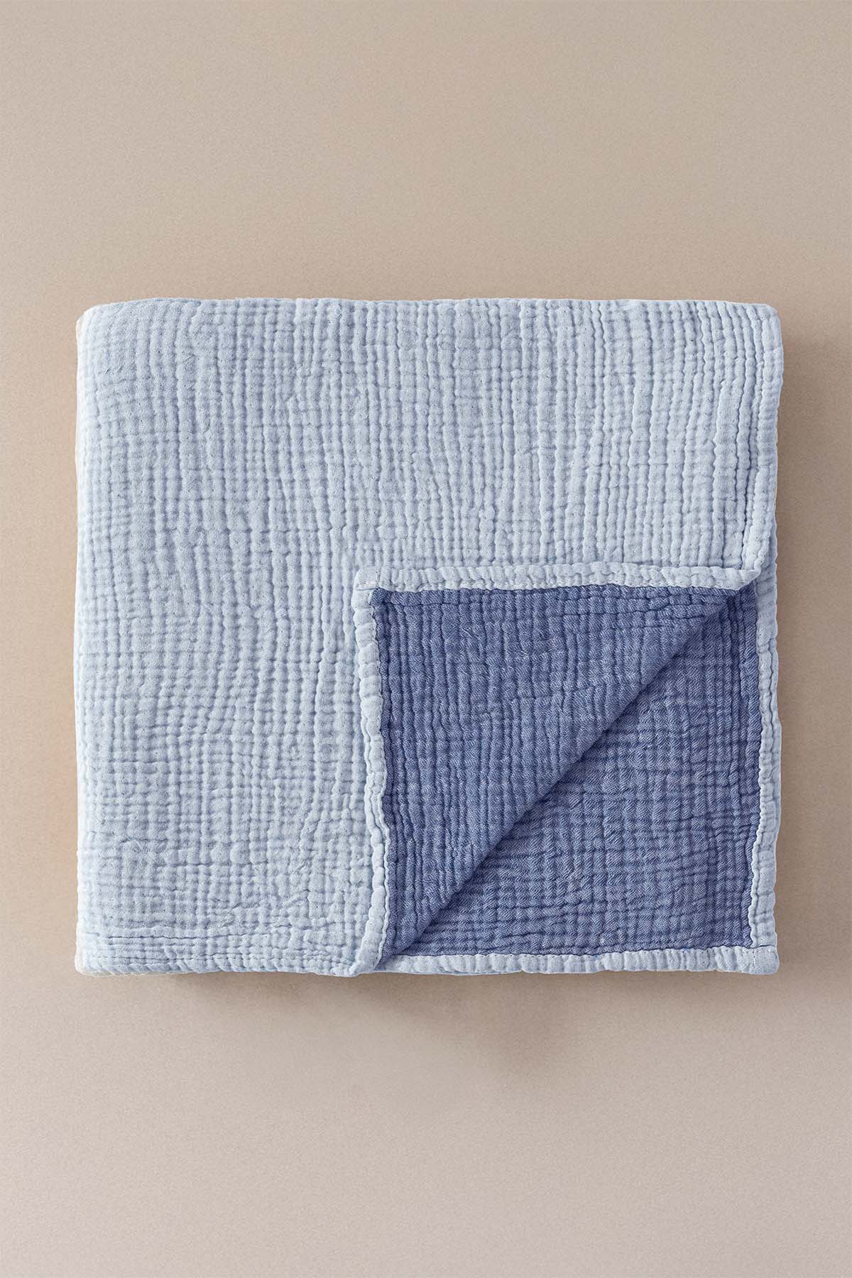 Cocoon Pamuk Muslin Bebek Battaniyesi Mavi