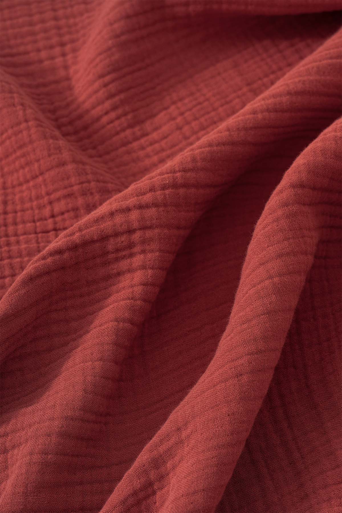 Cocoon Pamuk Muslin Bebek Battaniyesi Kiremit