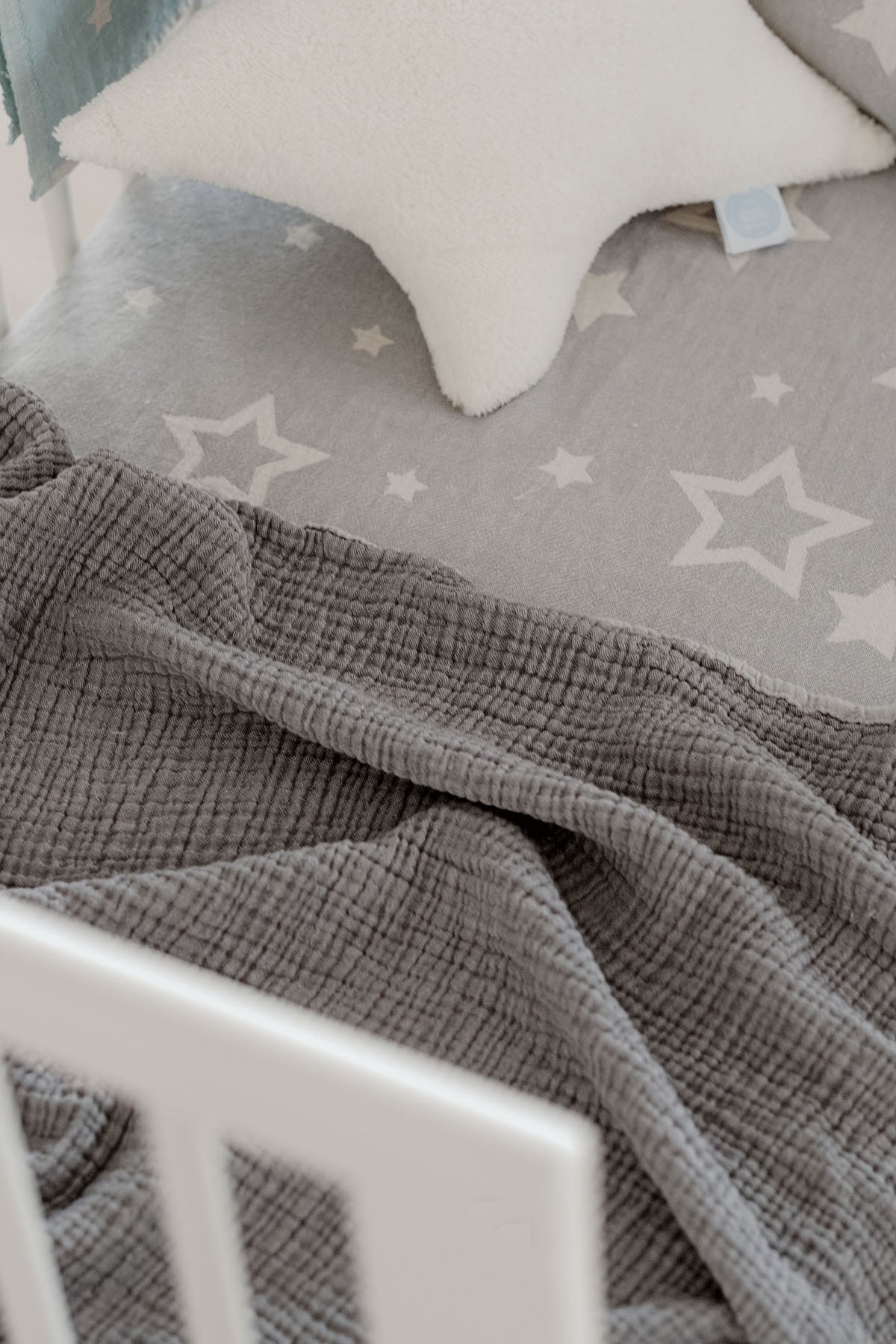 Cocoon Pamuk Muslin Bebek Battaniyesi Gri