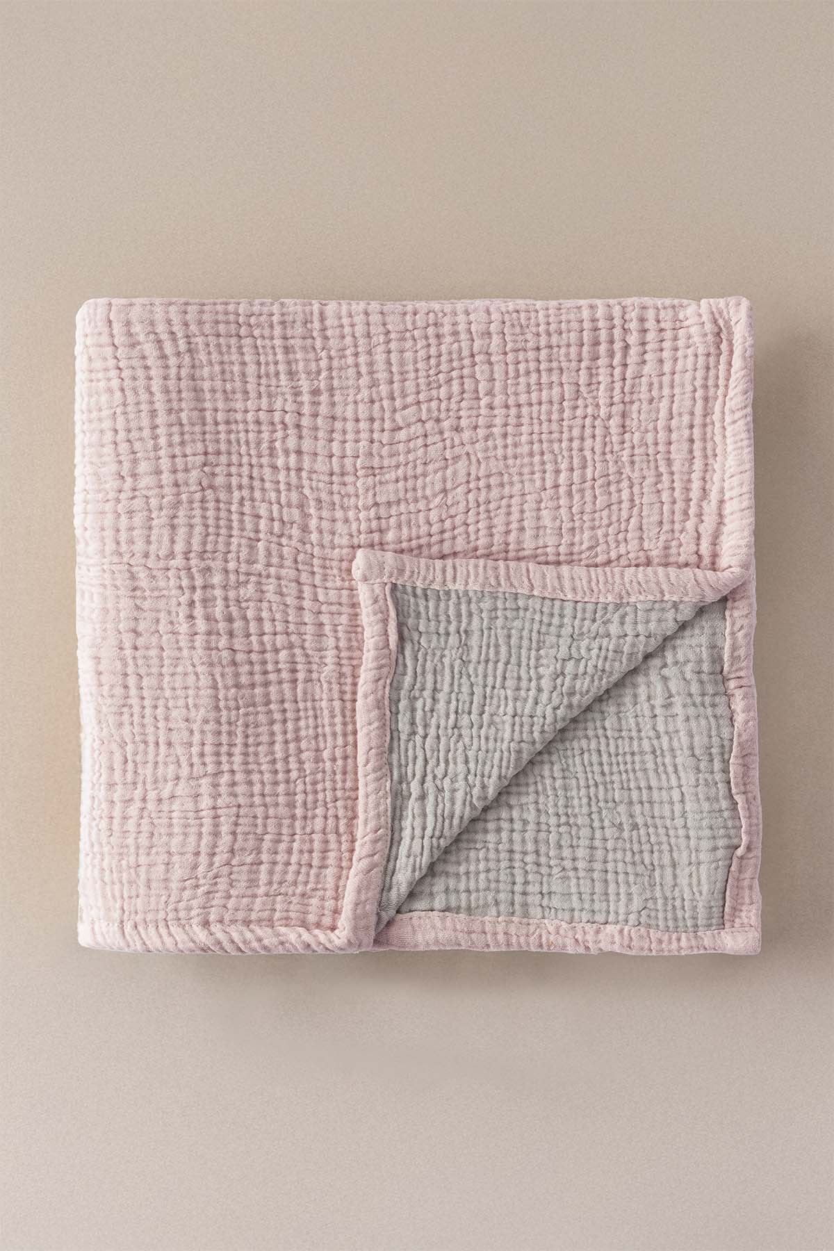 Cocoon Pamuk Muslin Bebek Battaniyesi Pembe