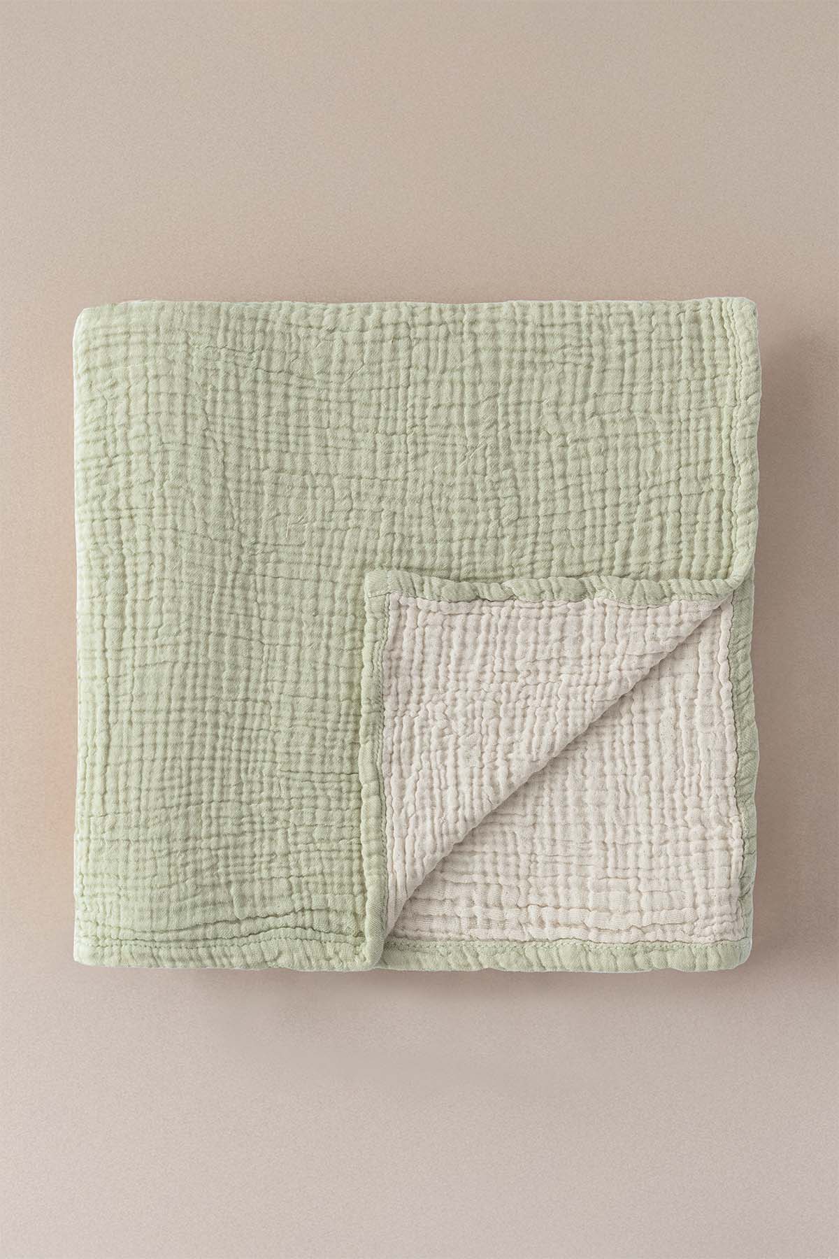 Cocoon Pamuk Muslin Bebek Battaniyesi Açık Yeşil