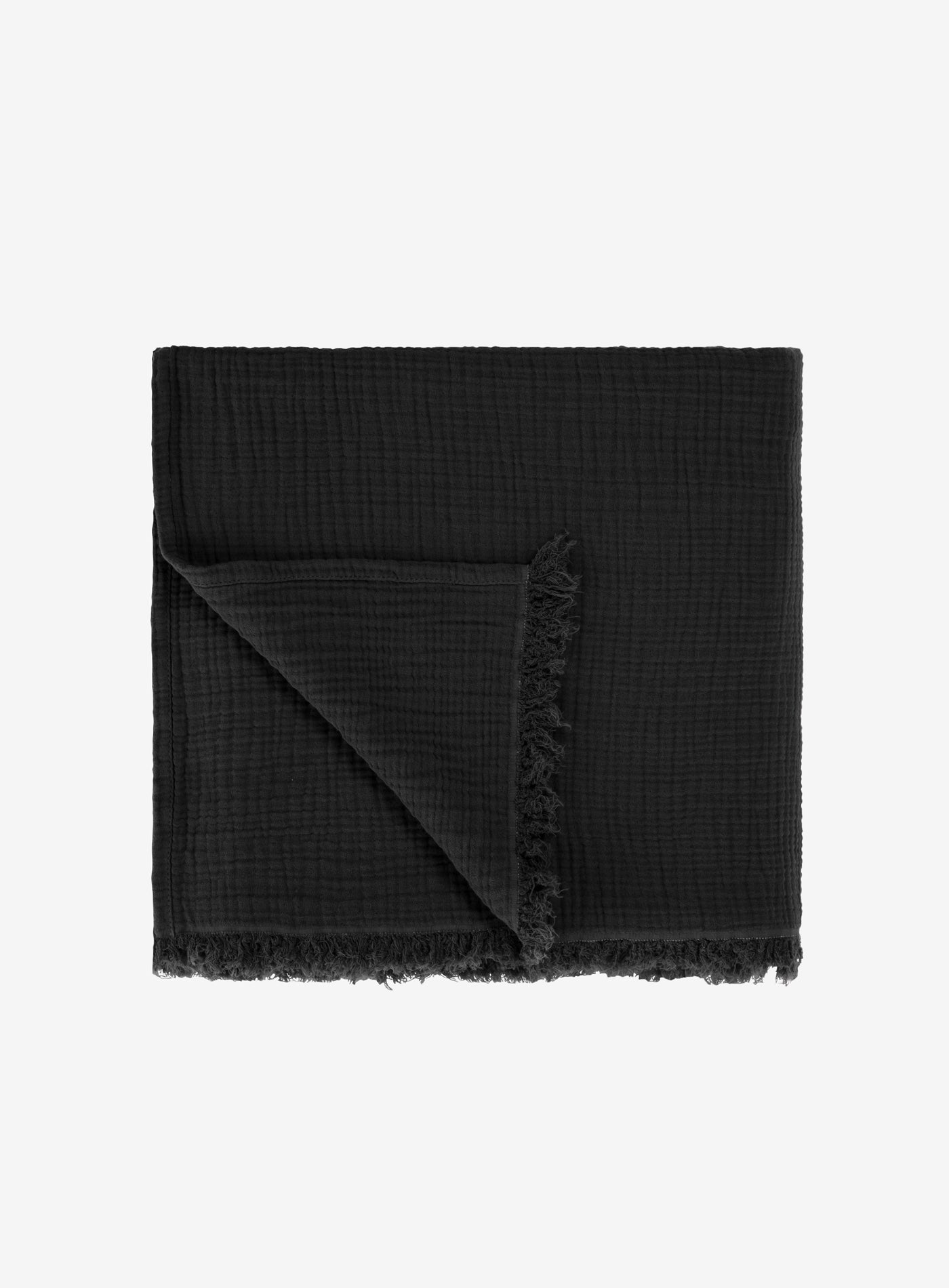 Cocoon 4 Katlı Muslin Yatak Örtüsü Siyah