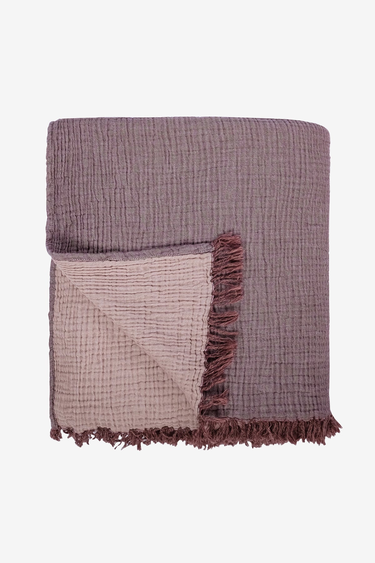 Cocoon 4 Katlı Muslin Yatak Örtüsü Bordo