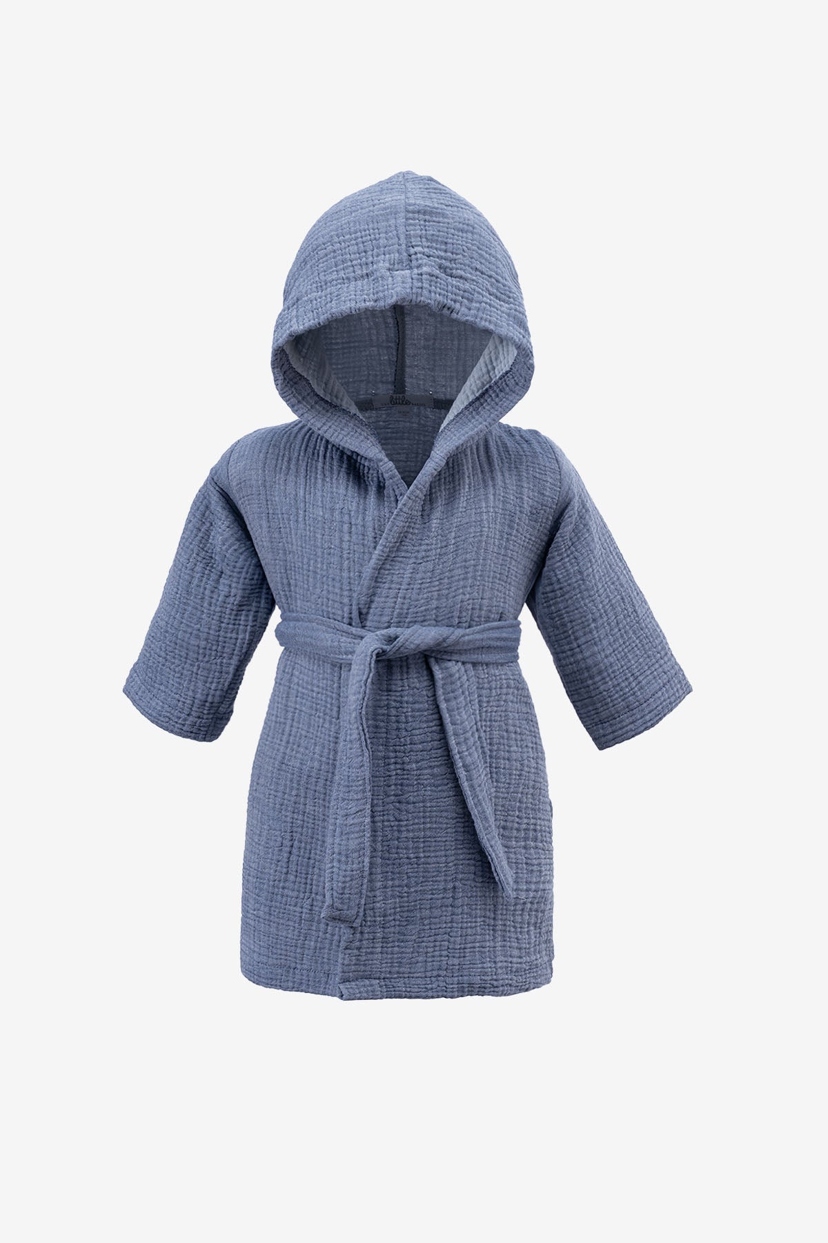 Cocoon Pamuk Muslin Çocuk Bornozu Lacivert