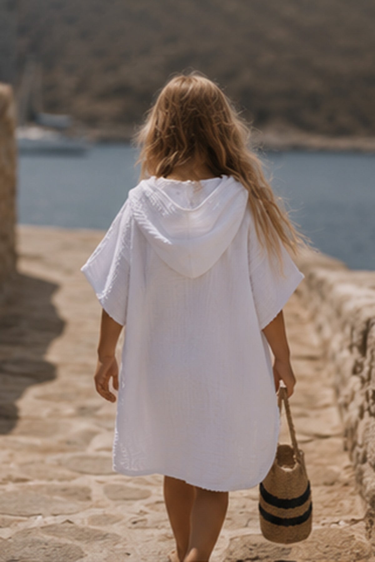 Cocoon Kids Poncho White
