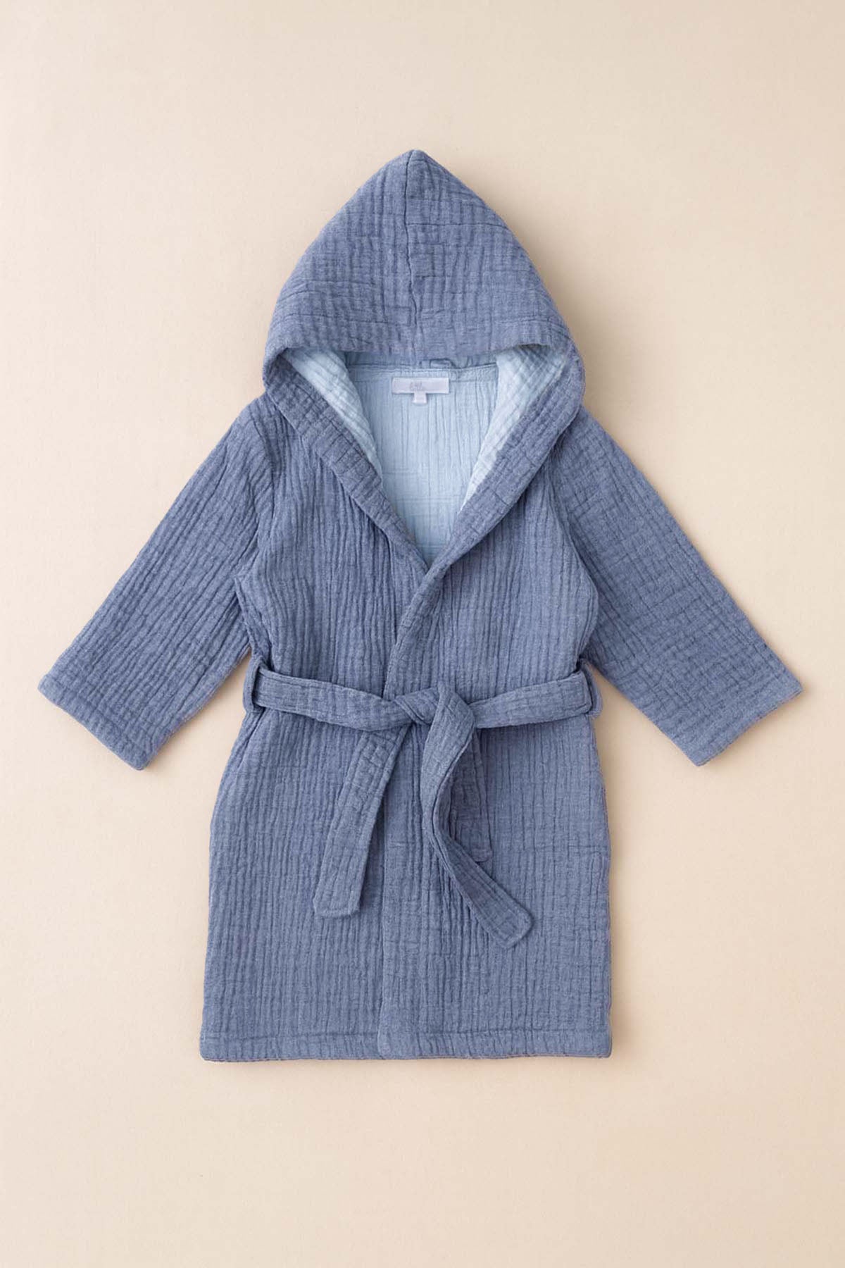 Cocoon Pamuk Muslin Çocuk Bornozu Lacivert