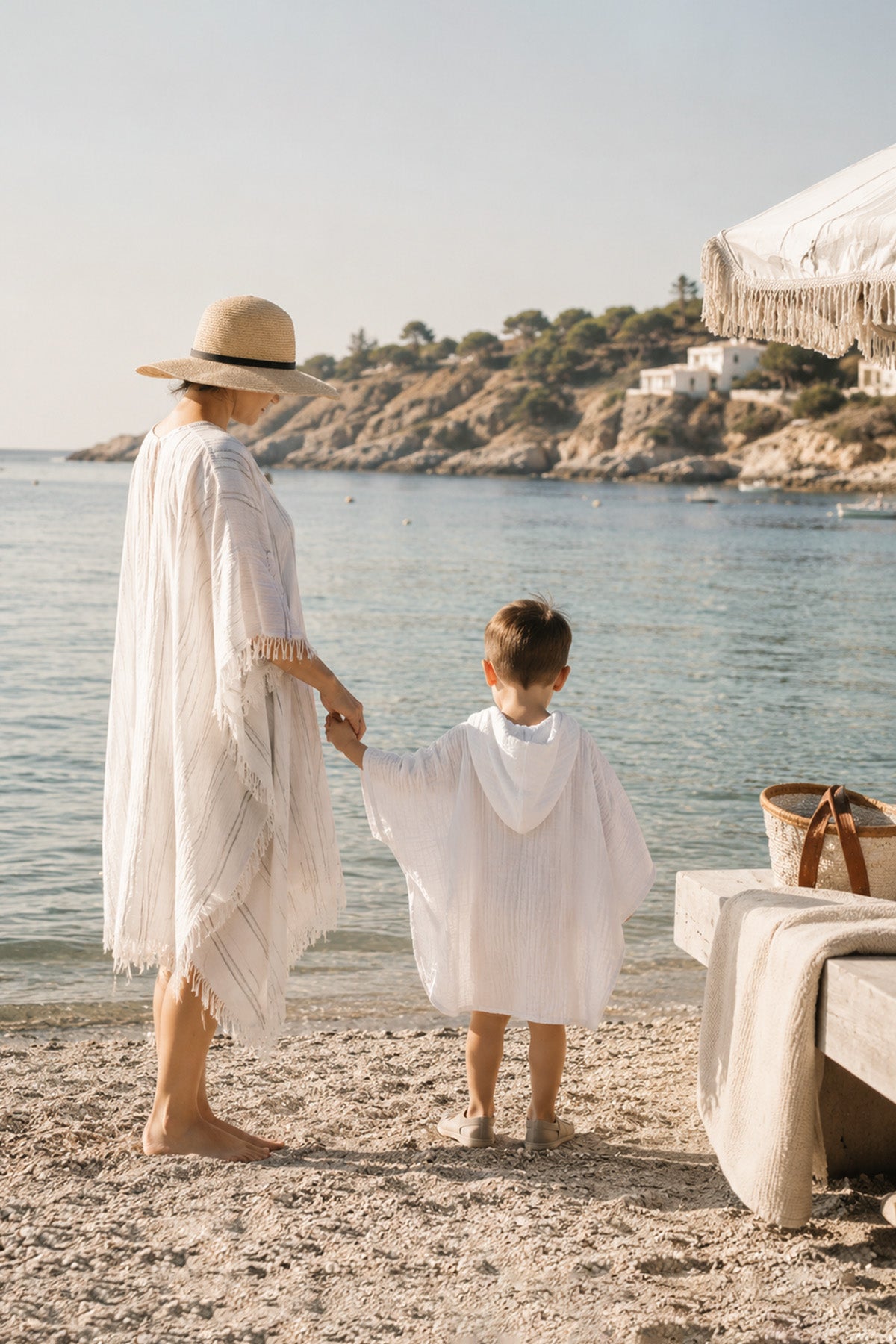Cocoon Pamuk Müslin Bebek Plaj Pançosu Beyaz