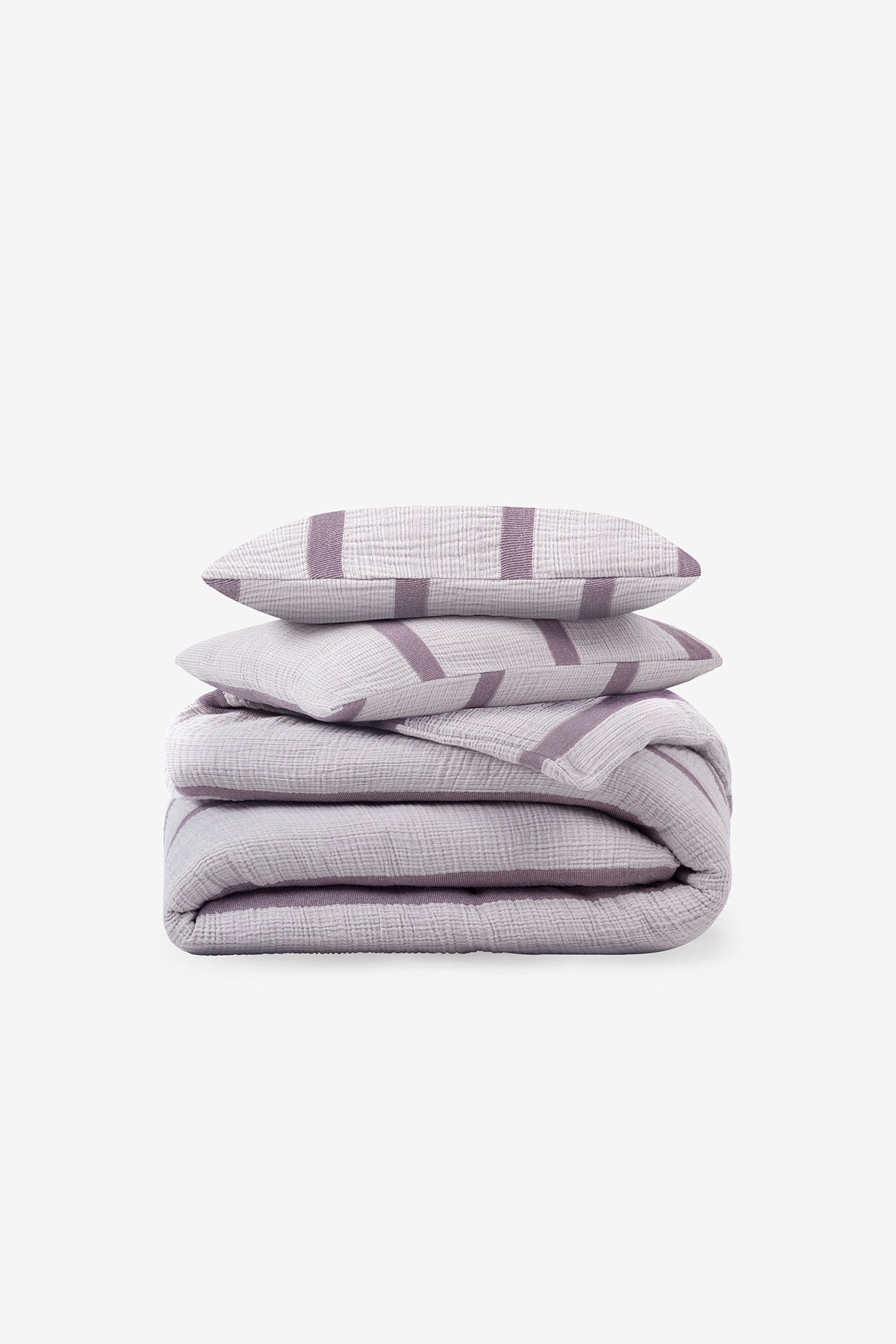 Corca Muslin Duvet Cover Gray-Lilac