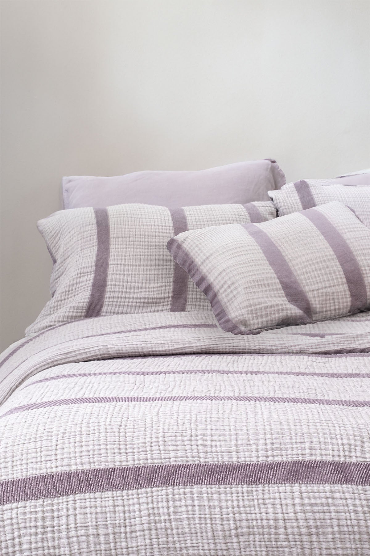 Corca Muslin Duvet Cover Gray-Lilac