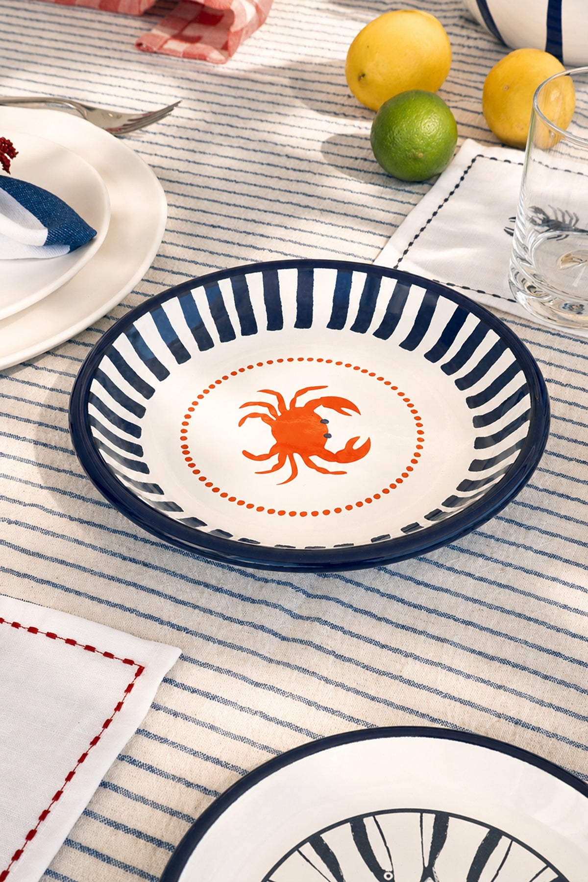 Yengeç Desen Emaye Çerezlik, Meze Tabağı