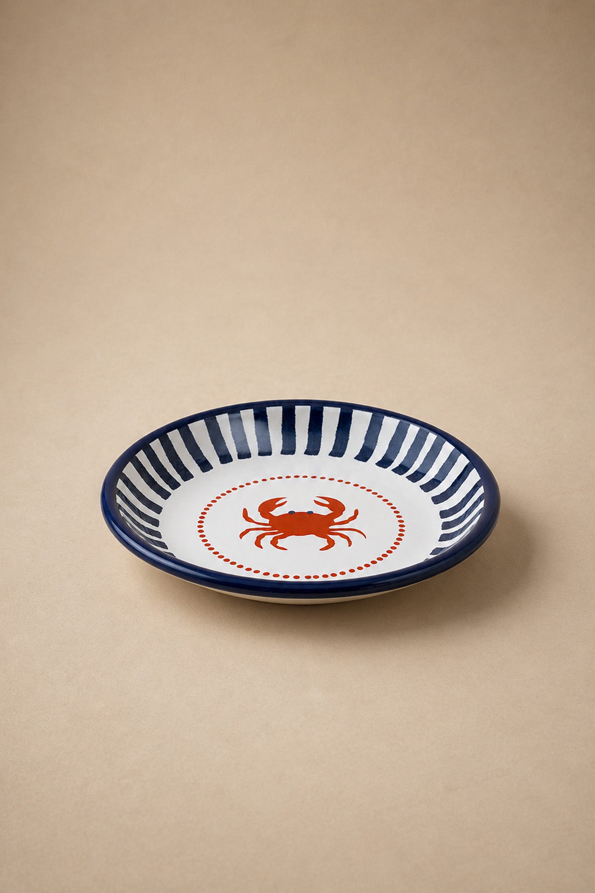 Yengeç Desen Emaye Meze, Sunum Tabağı 18 × 2,5 cm