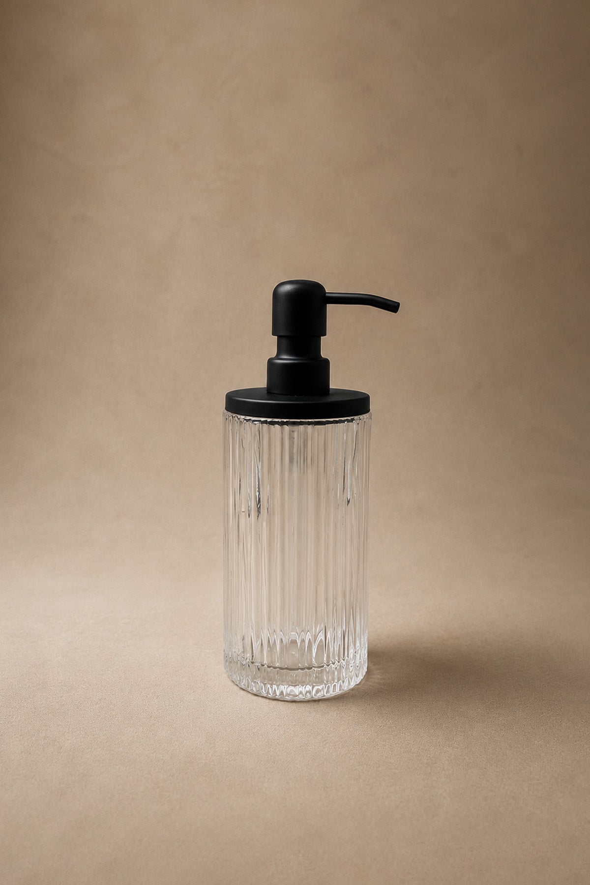 Kristal Desenli Saydam Cam Sıvı Sabunluk