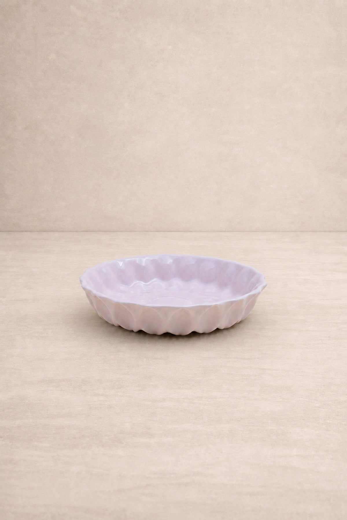 Kristal Desenli Stoneware Servis / Meze Tabağı Pembe 12,5 x 2,5 cm