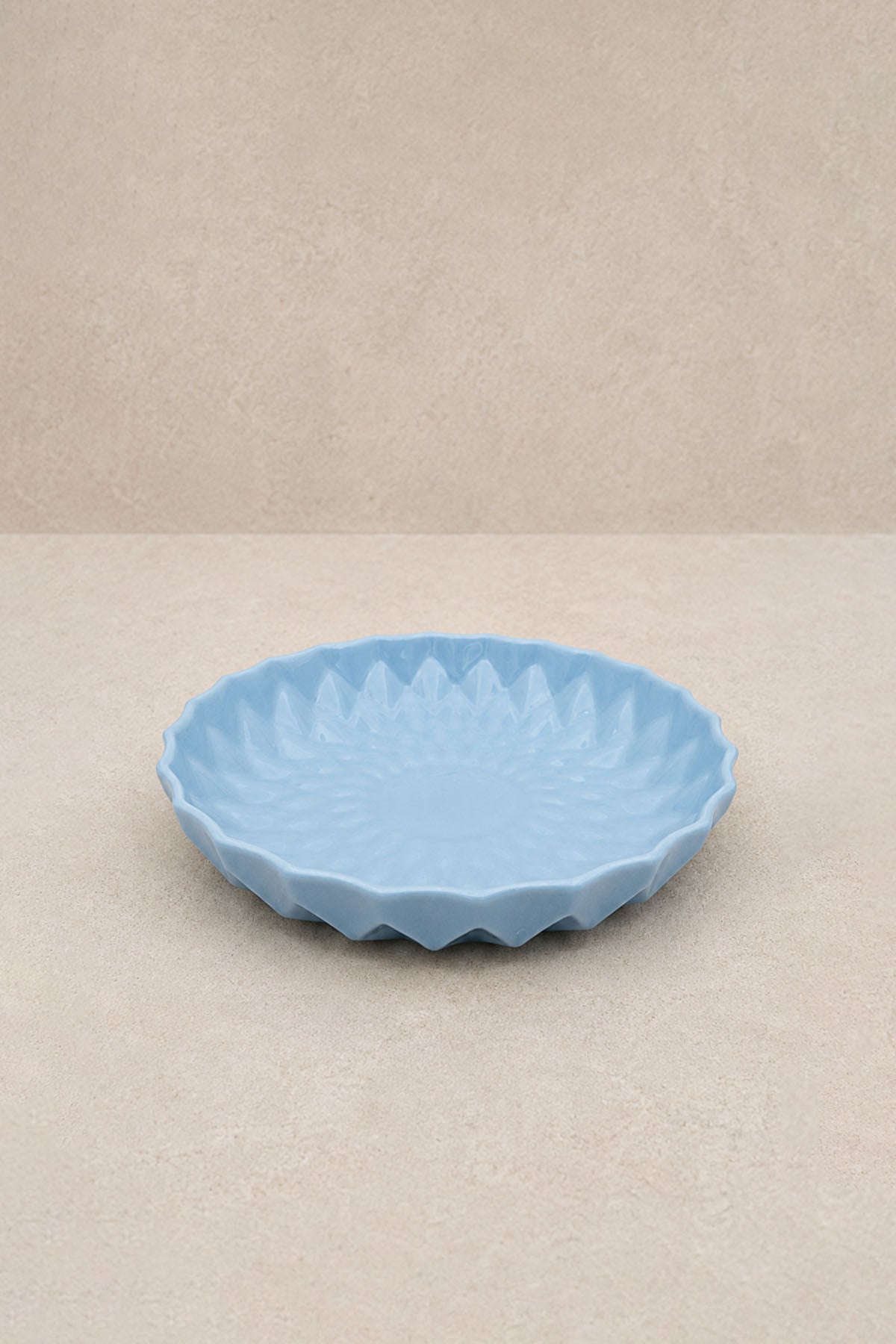 Kristal Desenli Stoneware Servis Tabağı Mavi 19 x 3,3 cm