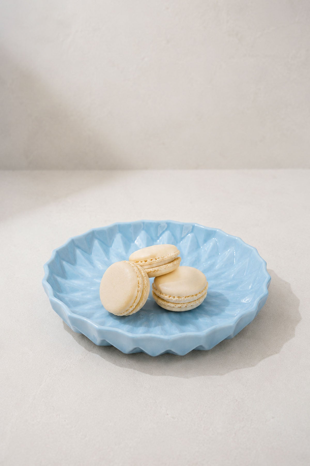Kristal Desenli Stoneware Servis Tabağı Mavi 19 x 3,3 cm
