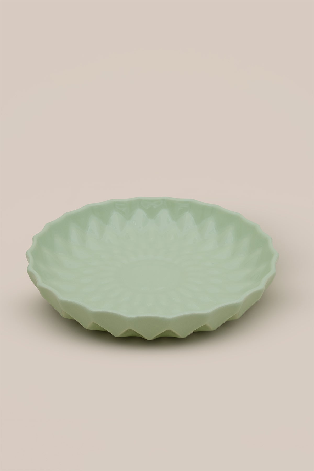 Kristal Desenli Stoneware Servis Tabağı Yeşil 19 x 3,3 cm
