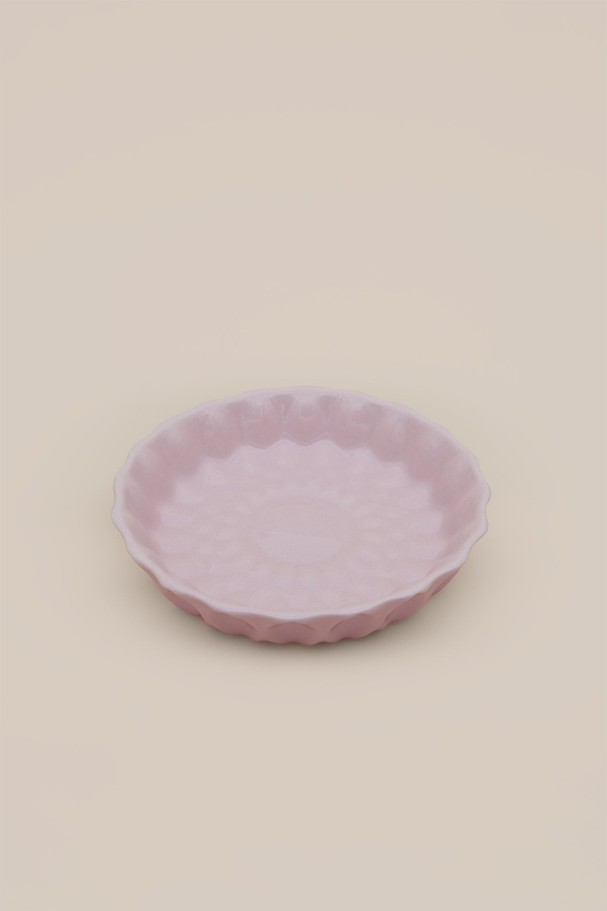 Kristal Desenli Stoneware Servis Tabağı Pembe 19 x 3,3 cm