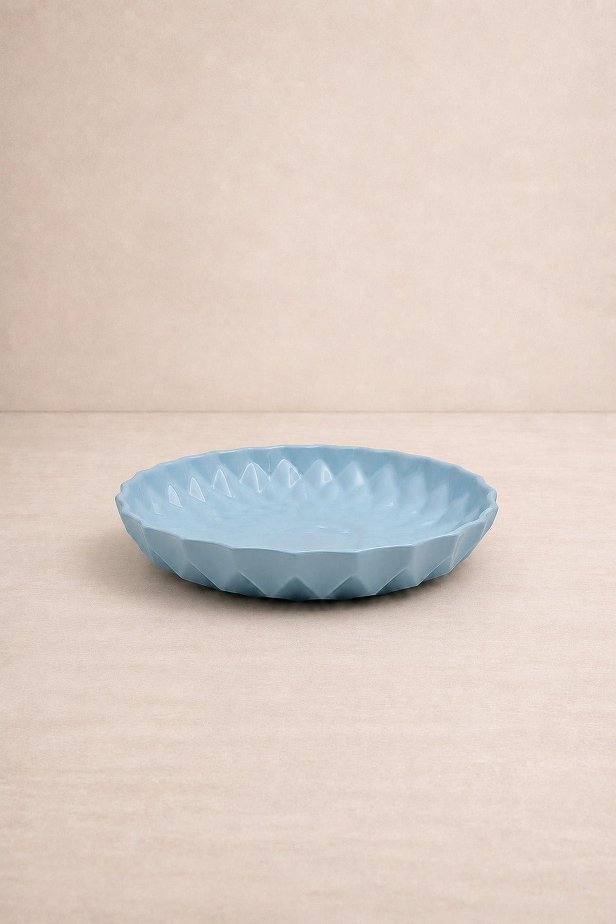 Kristal Desenli Stoneware Servis Tabağı Mavi 19 x 3,3 cm