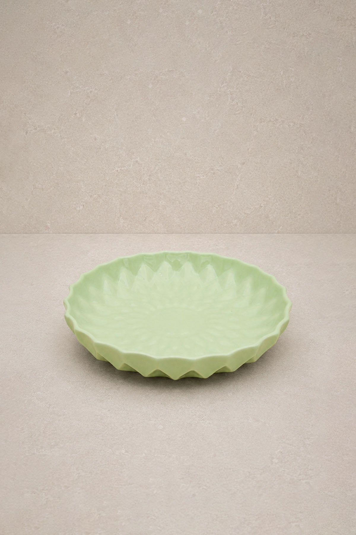 Kristal Desenli Stoneware Servis Tabağı Yeşil 19 x 3,3 cm