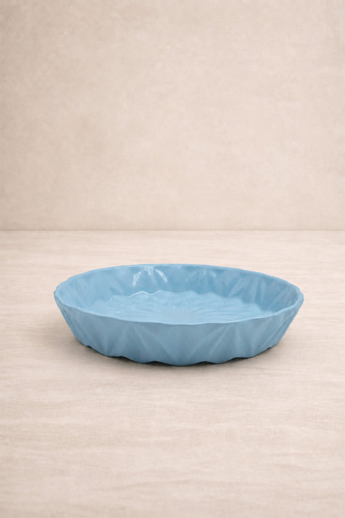 Kristal Desenli Stoneware Servis Tabağı Mavi 23,5 x 4 cm