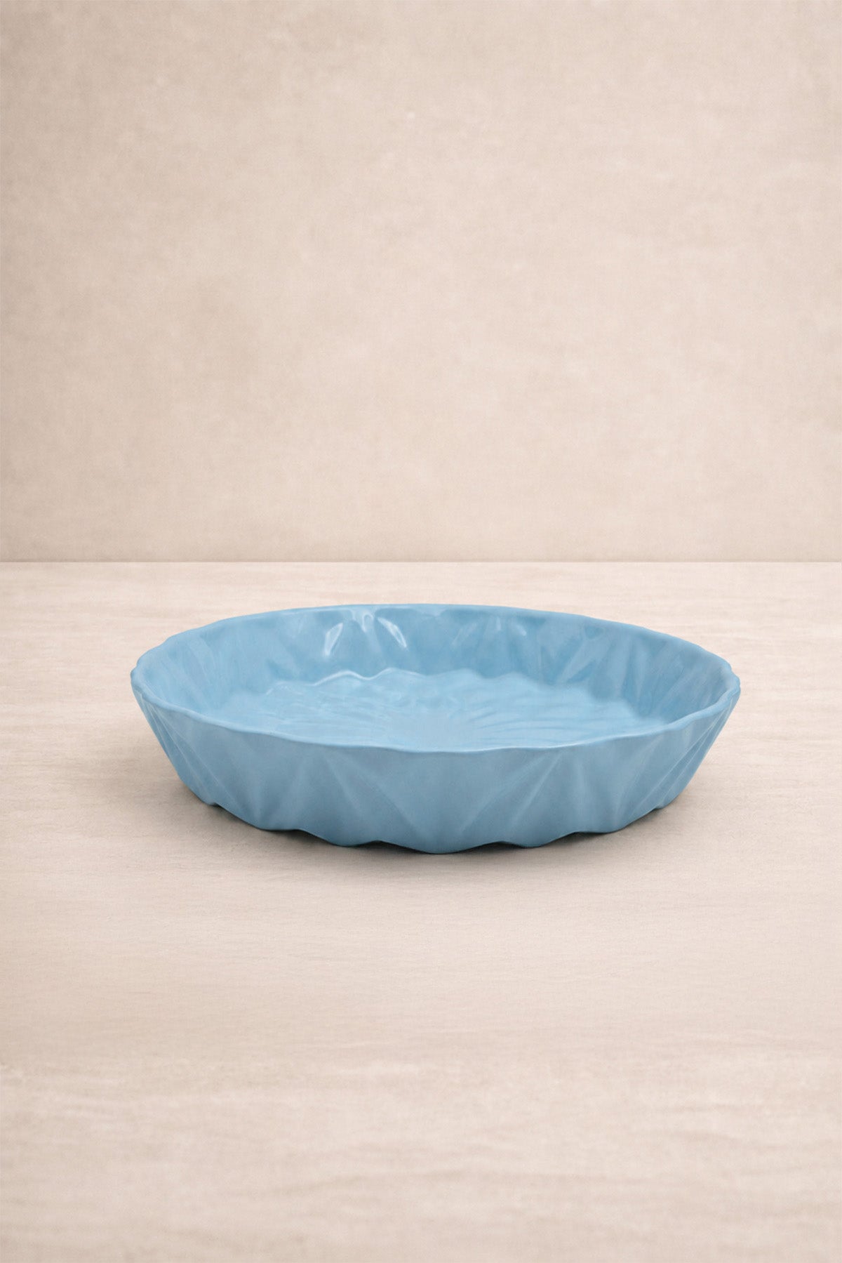 Kristal Desenli Stoneware Servis Tabağı Mavi 23,5 x 4 cm