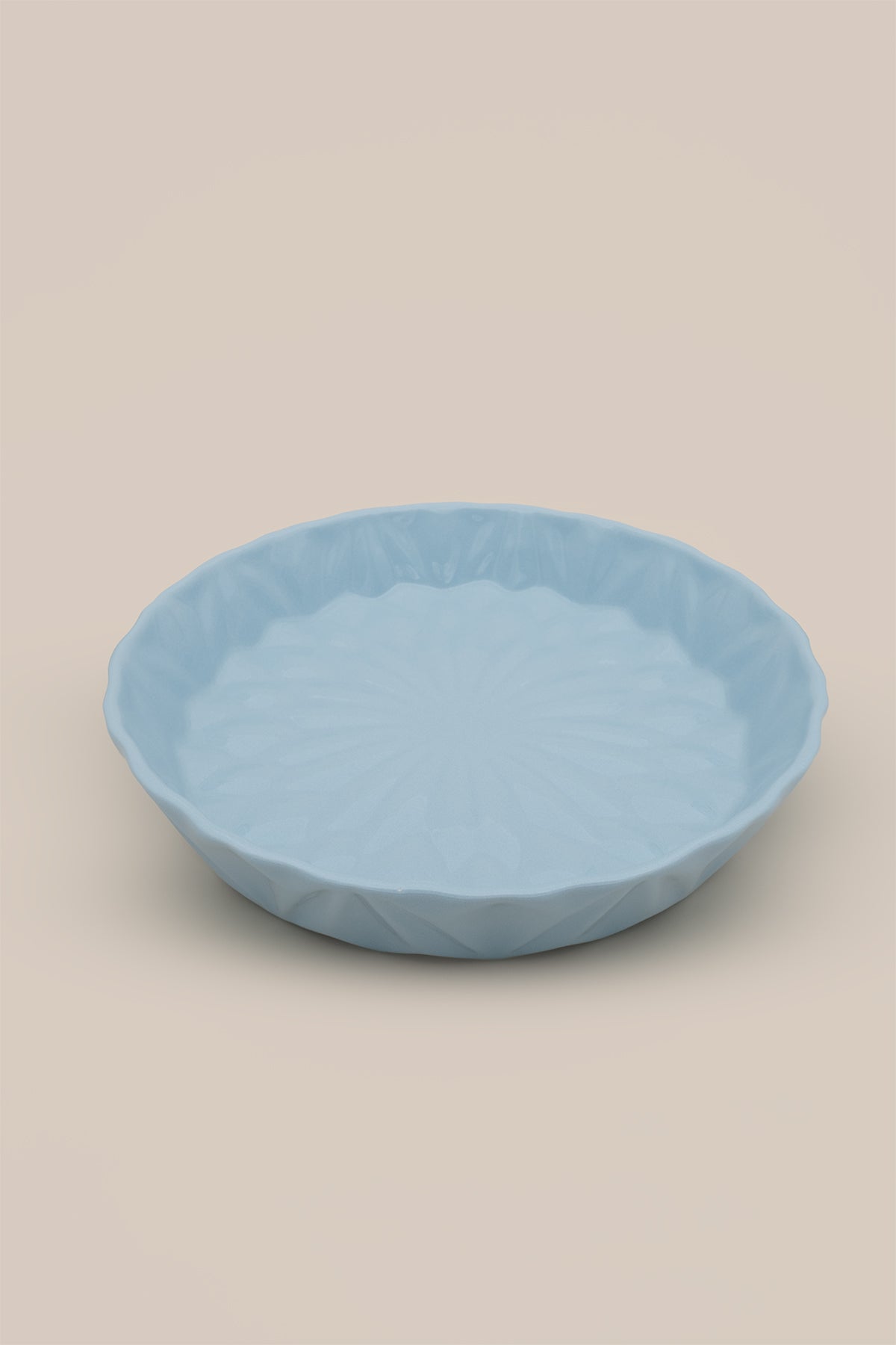 Kristal Desenli Stoneware Servis Tabağı Mavi 23,5 x 4 cm