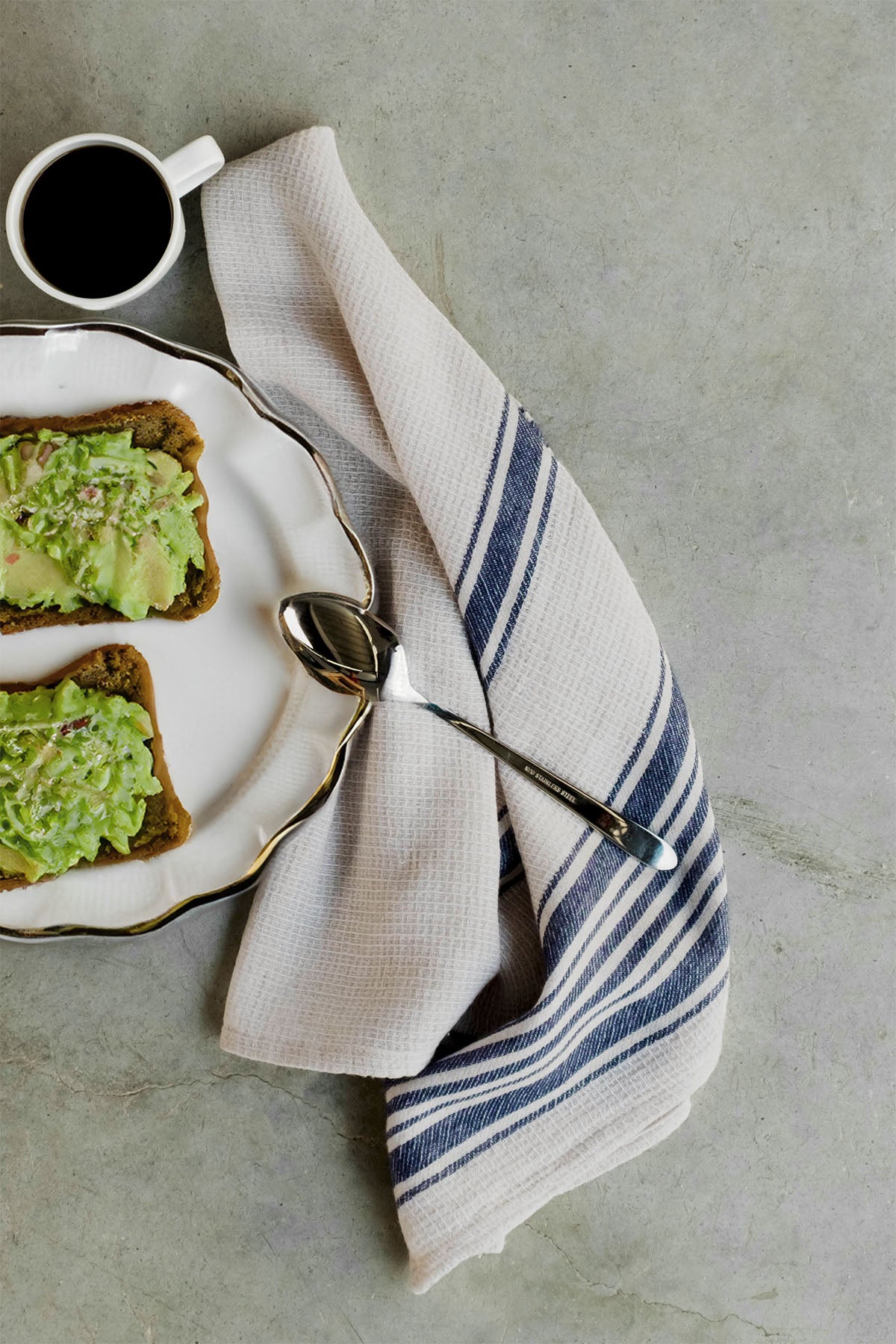 Epicure Keten Karışımlı 2'li Mutfak Havlusu Lacivert