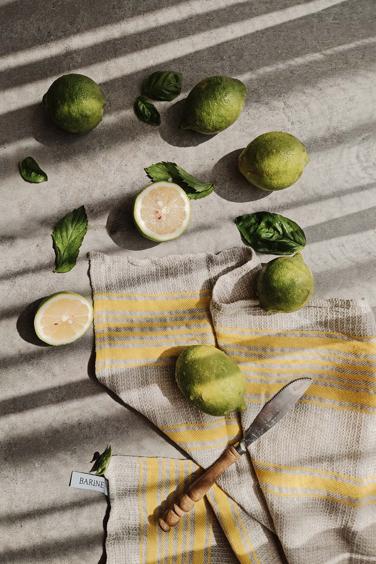 Epicure Kitchen Towel Linen-Saffron Striped