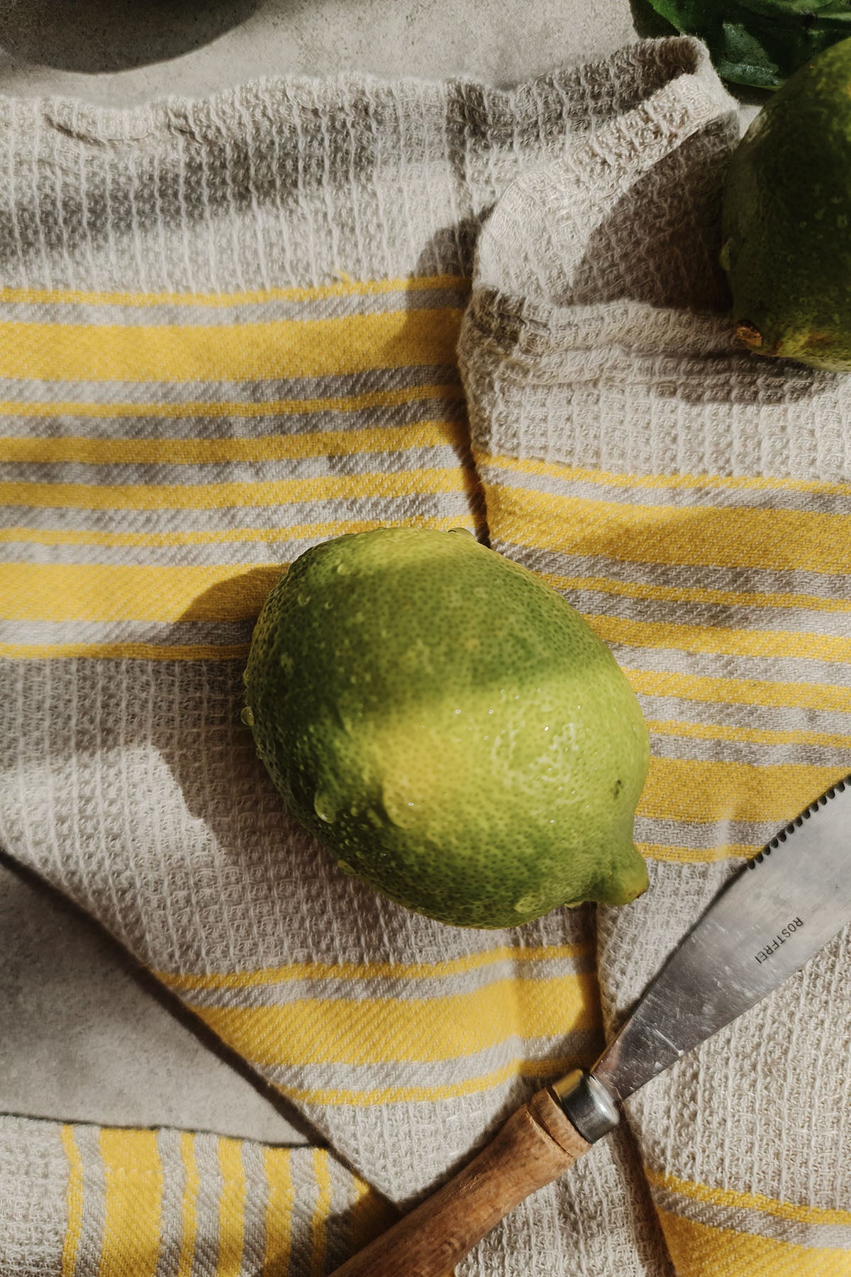 Epicure Kitchen Towel Linen-Saffron Striped