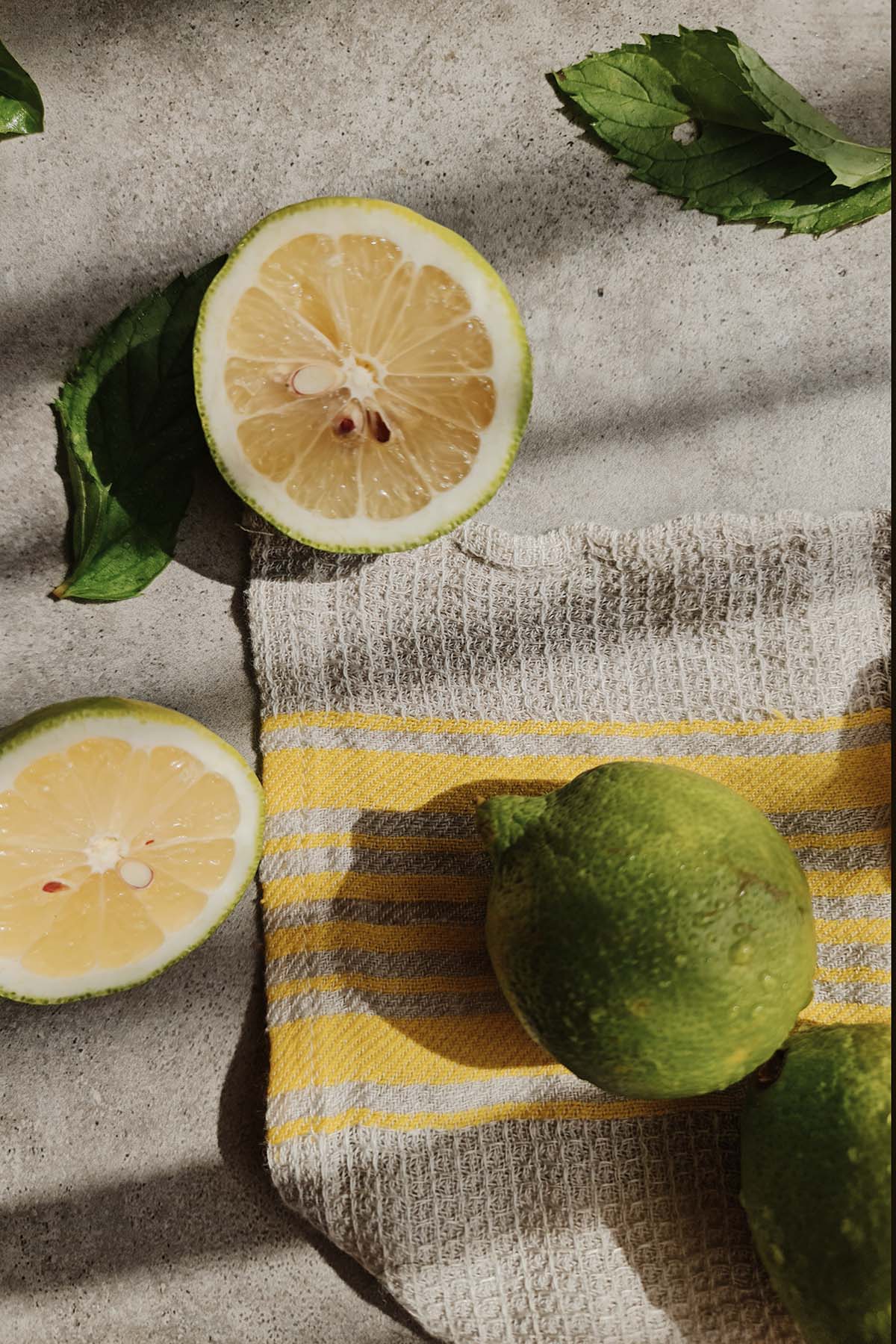 Epicure Kitchen Towel Linen-Saffron Striped